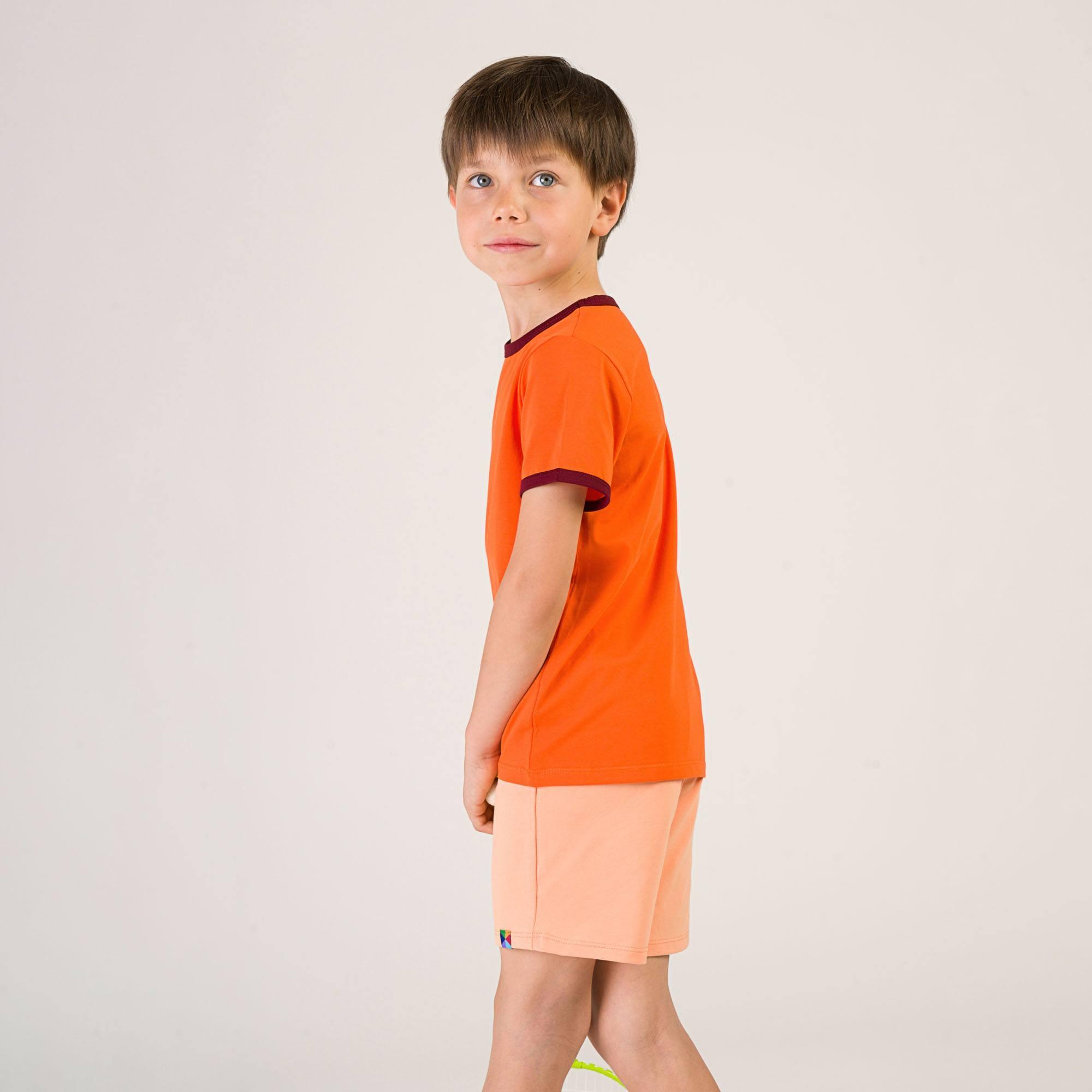 Pomarańczowa koszulka z krótkim rękawem
