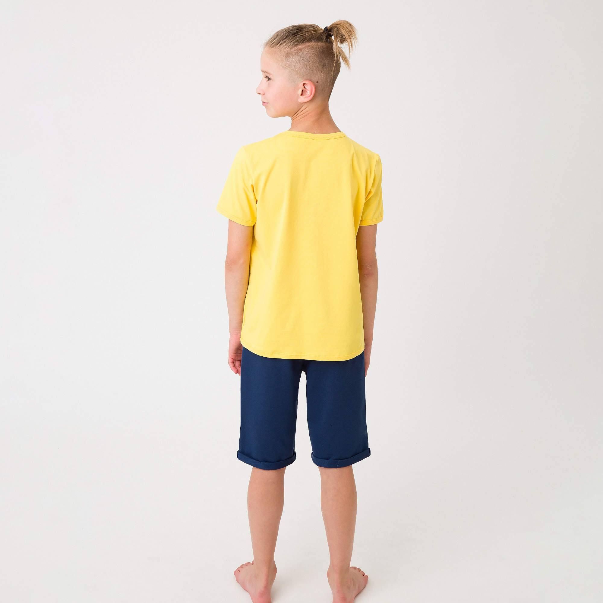 Żółta koszulka z krótkim rękawem Junior