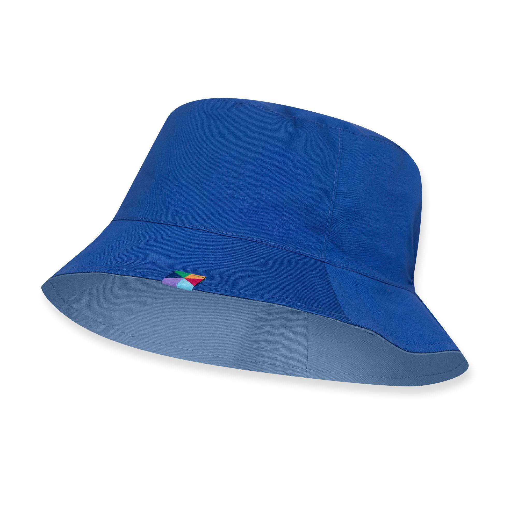 Niebiesko-błękitny kapelusz dwustronny