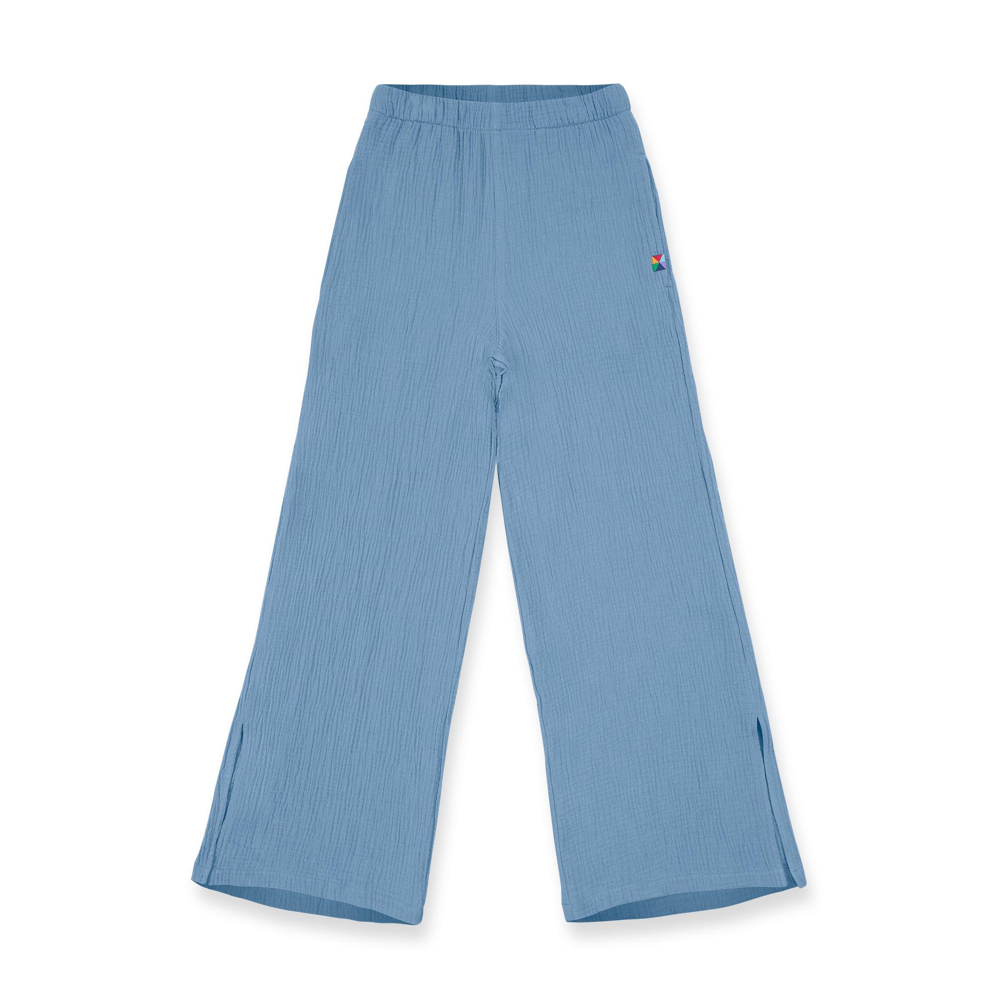 Błękitne spodnie muślinowe Junior