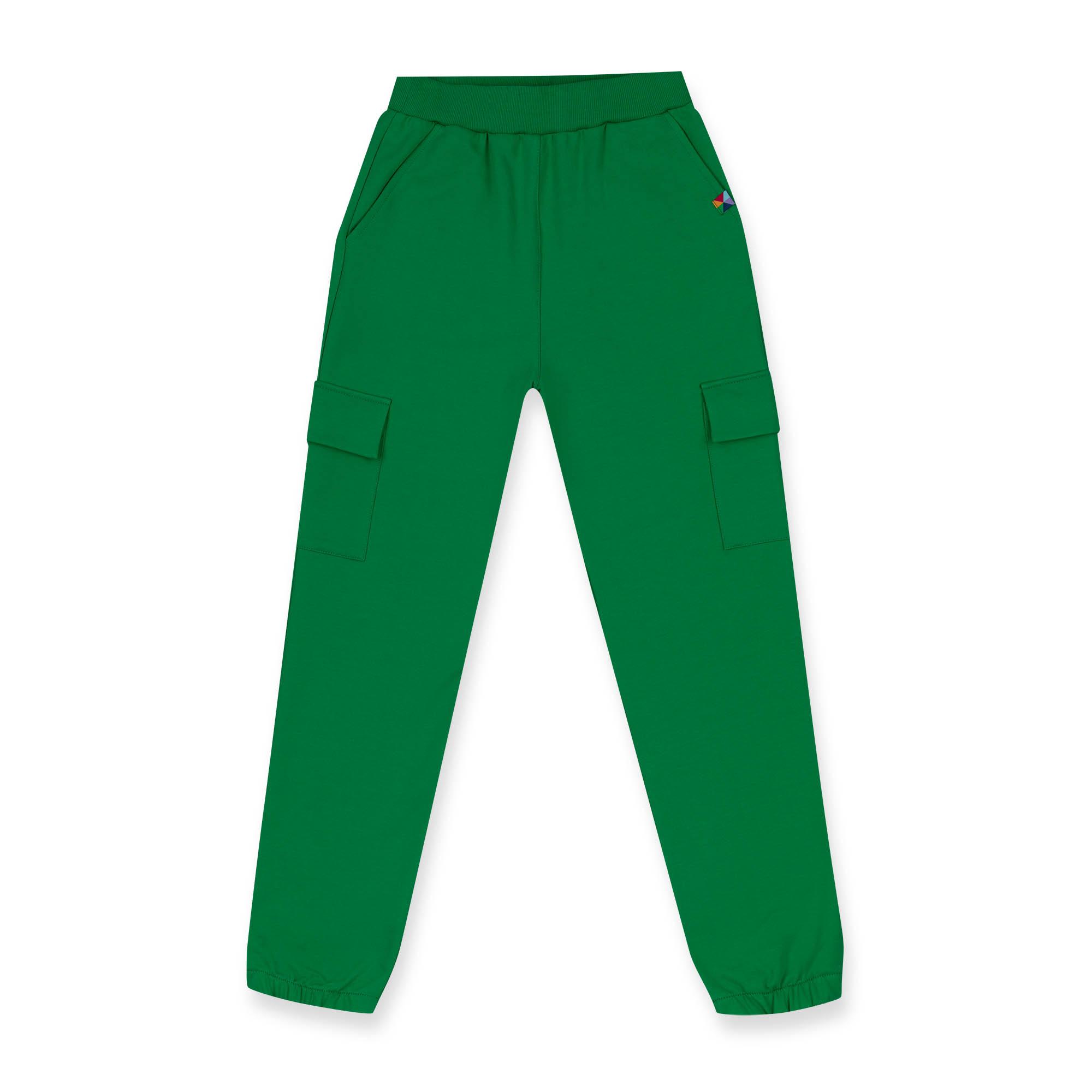 Zielone spodnie bojówki Junior