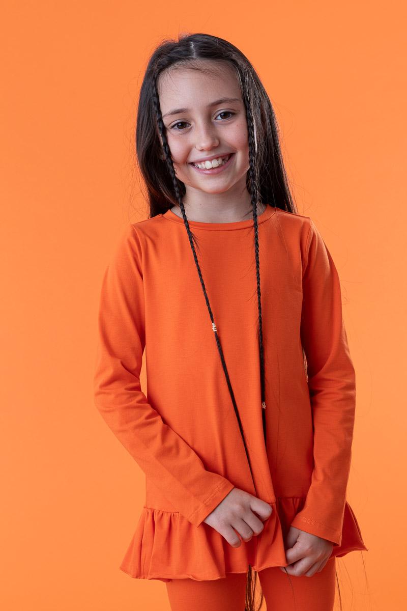 bluzeczka dziewczęca pomarańczowa