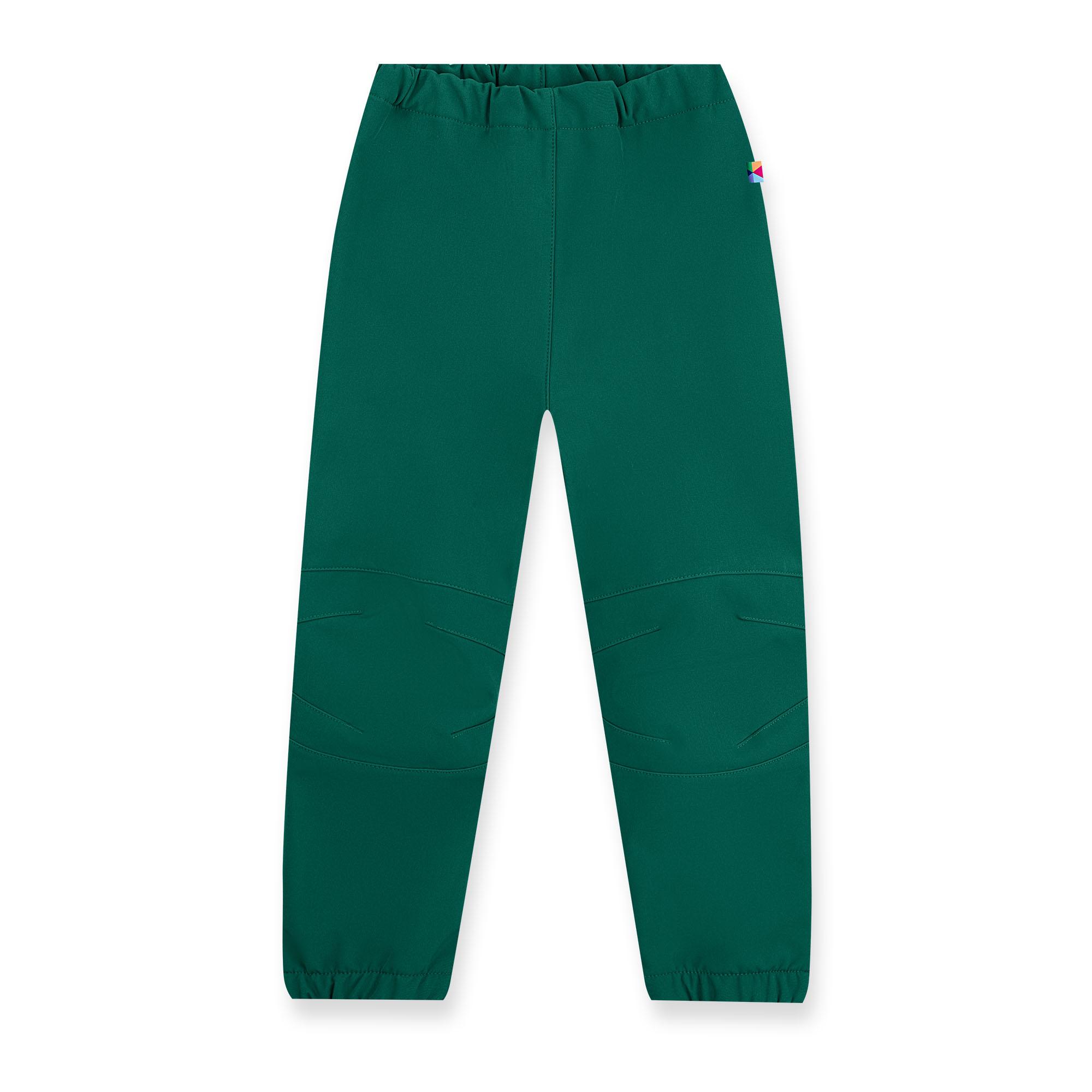 Butelkowozielone spodnie softshell Junior