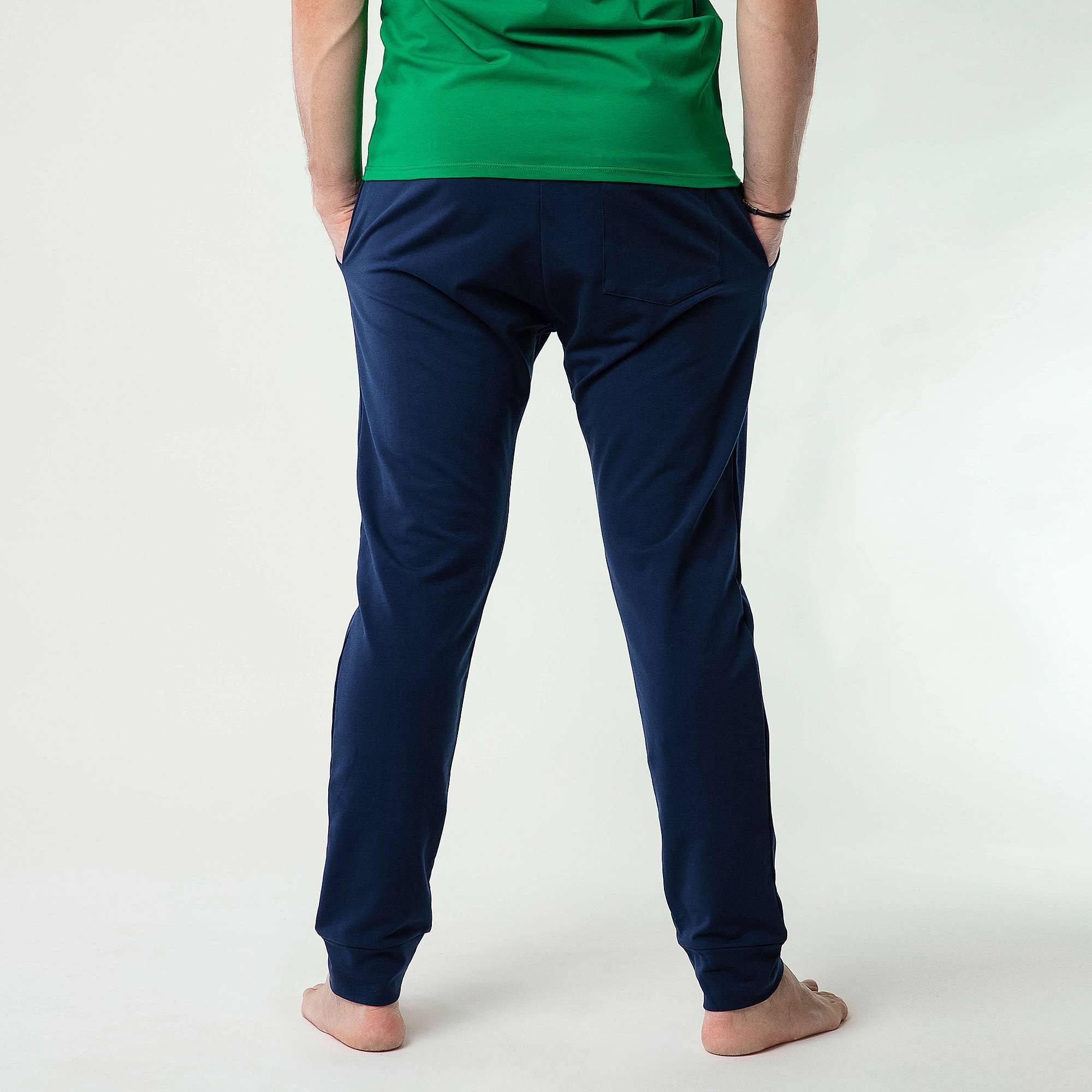 Granatowe spodnie dresowe męskie BASIC PANTS 122 T NAVY