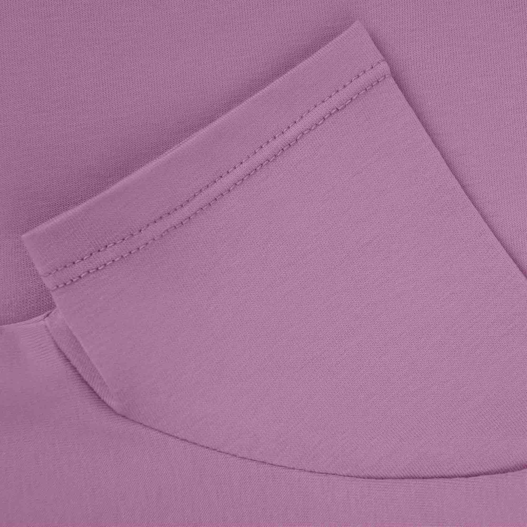 Jasnofioletowa bluzka z falbanką z krótkim rękawem