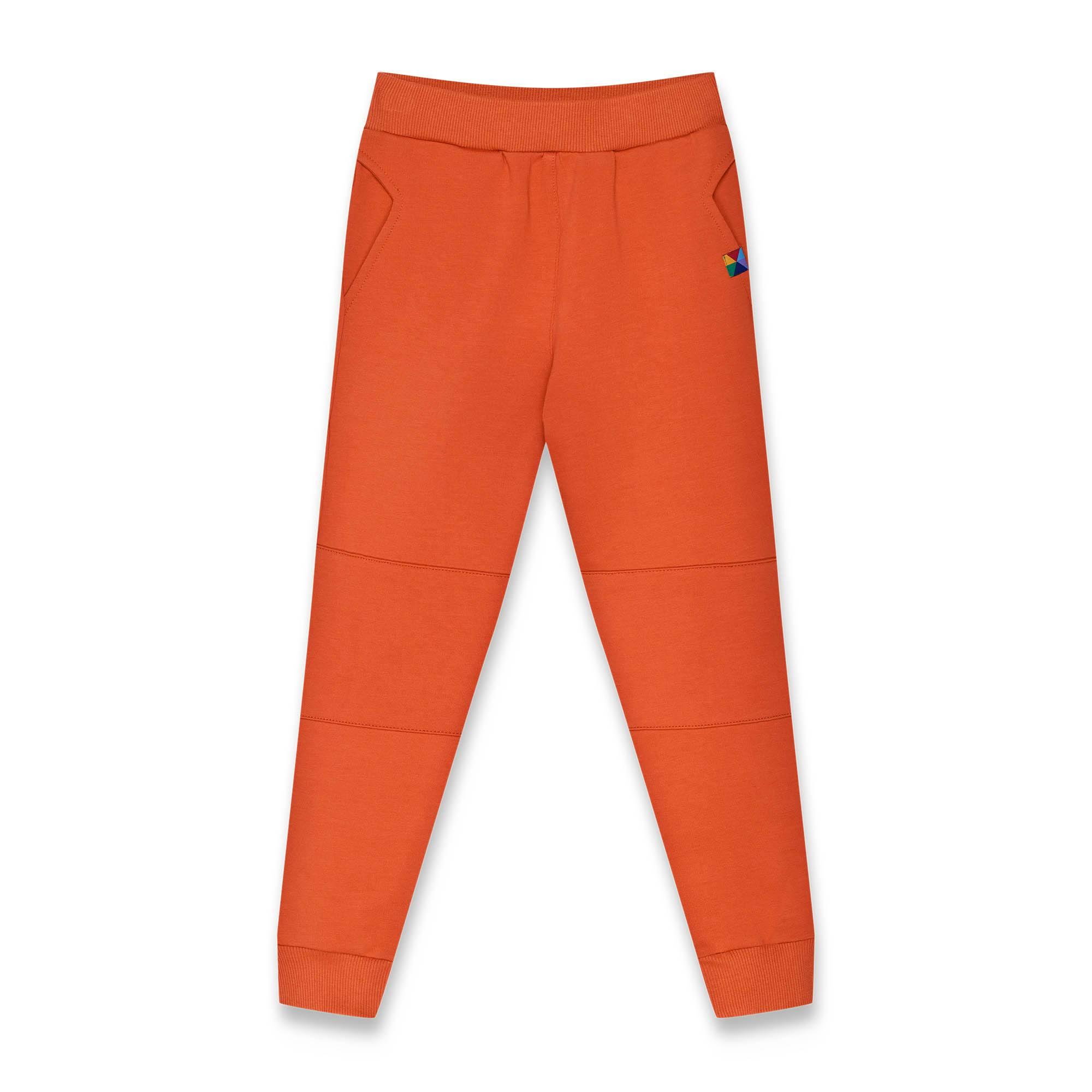 Pomarańczowe spodnie ze wzmocnieniem Junior