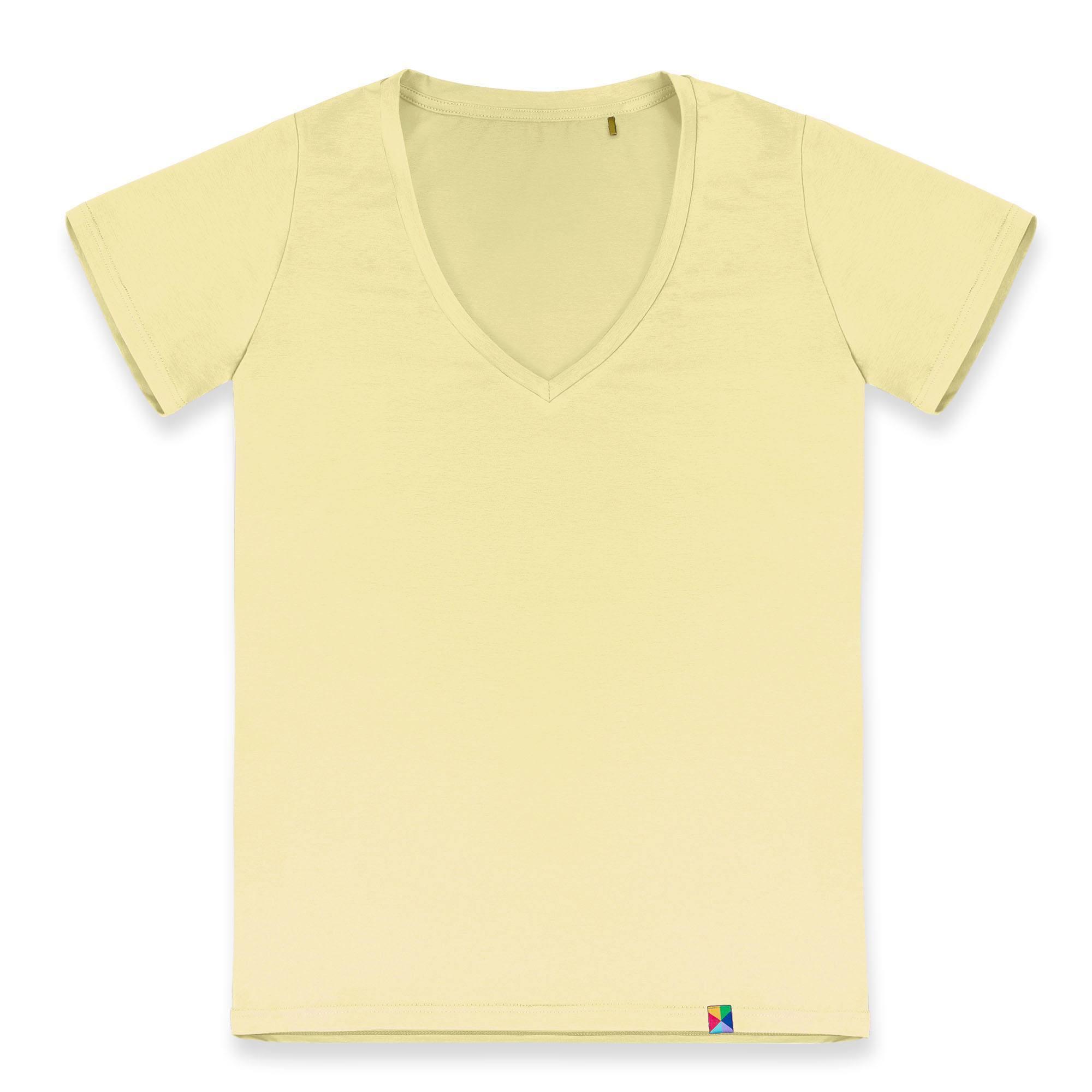 Jasnożółty T-shirt damski