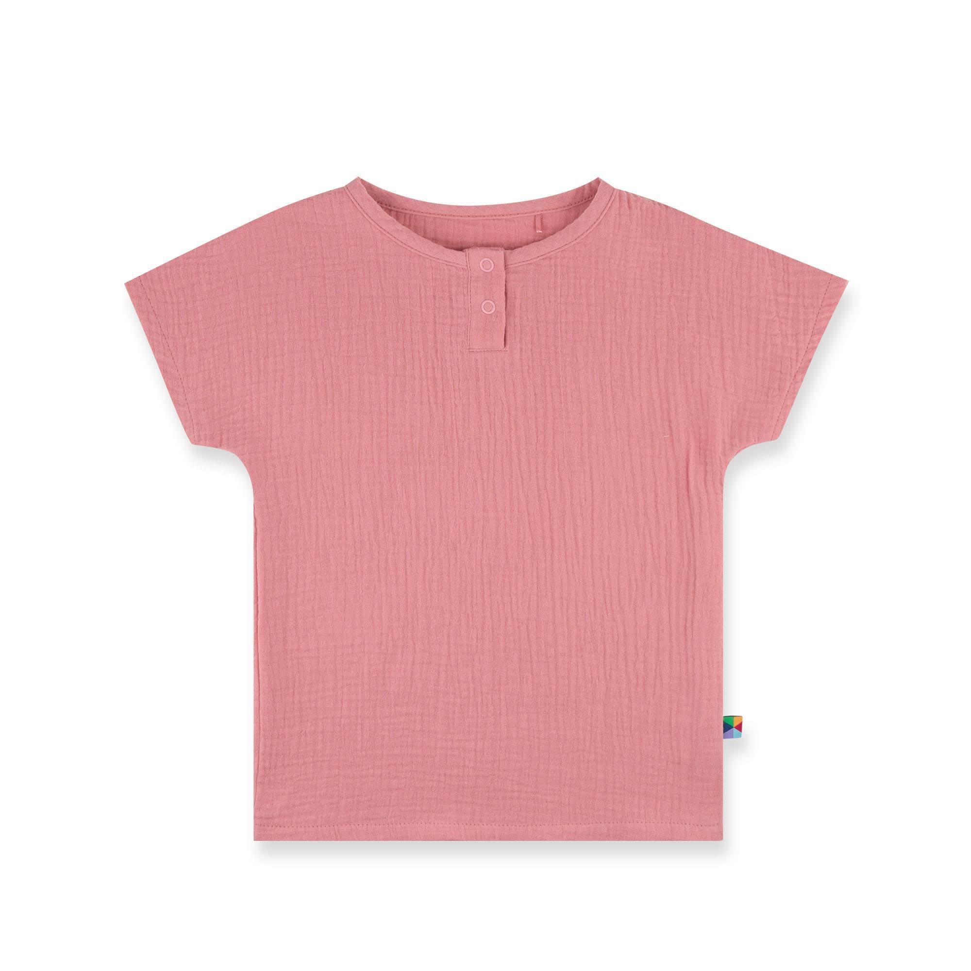 Różowa koszulka muślinowa niemowlęca