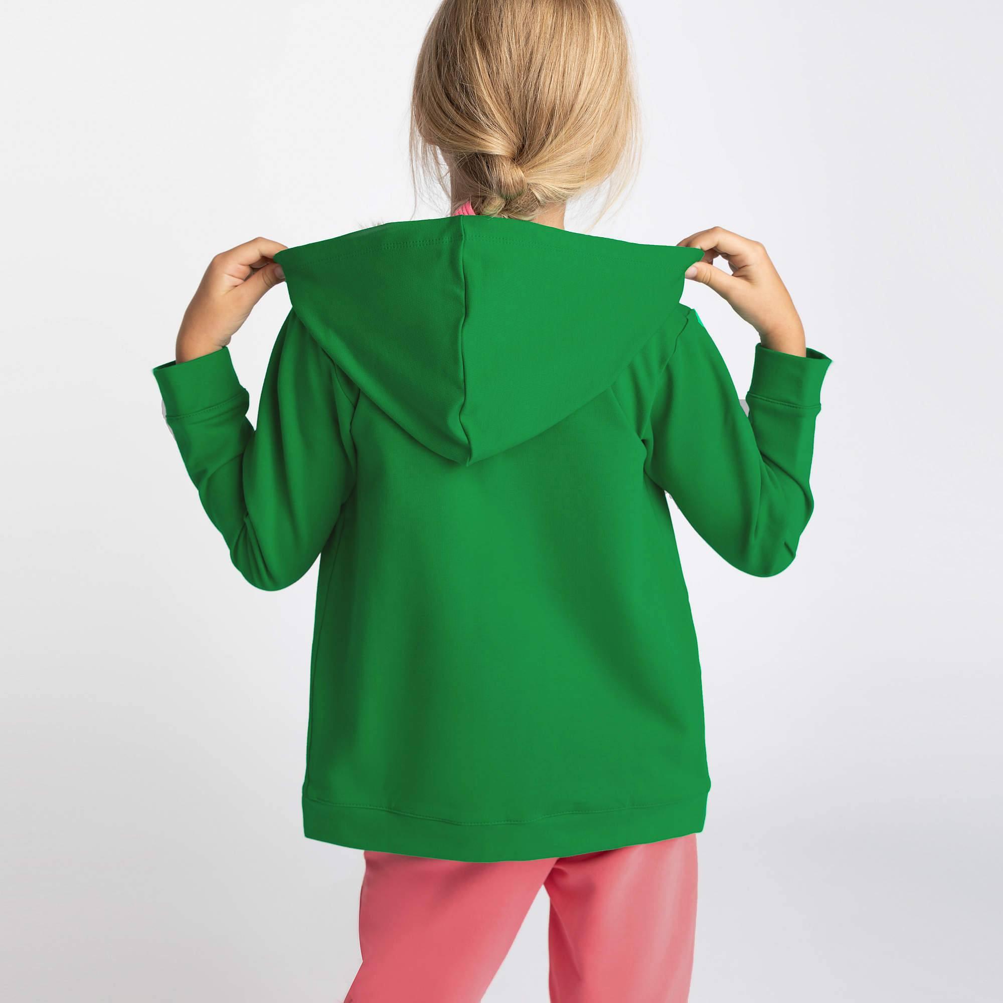 Zielona bluza z kapturem