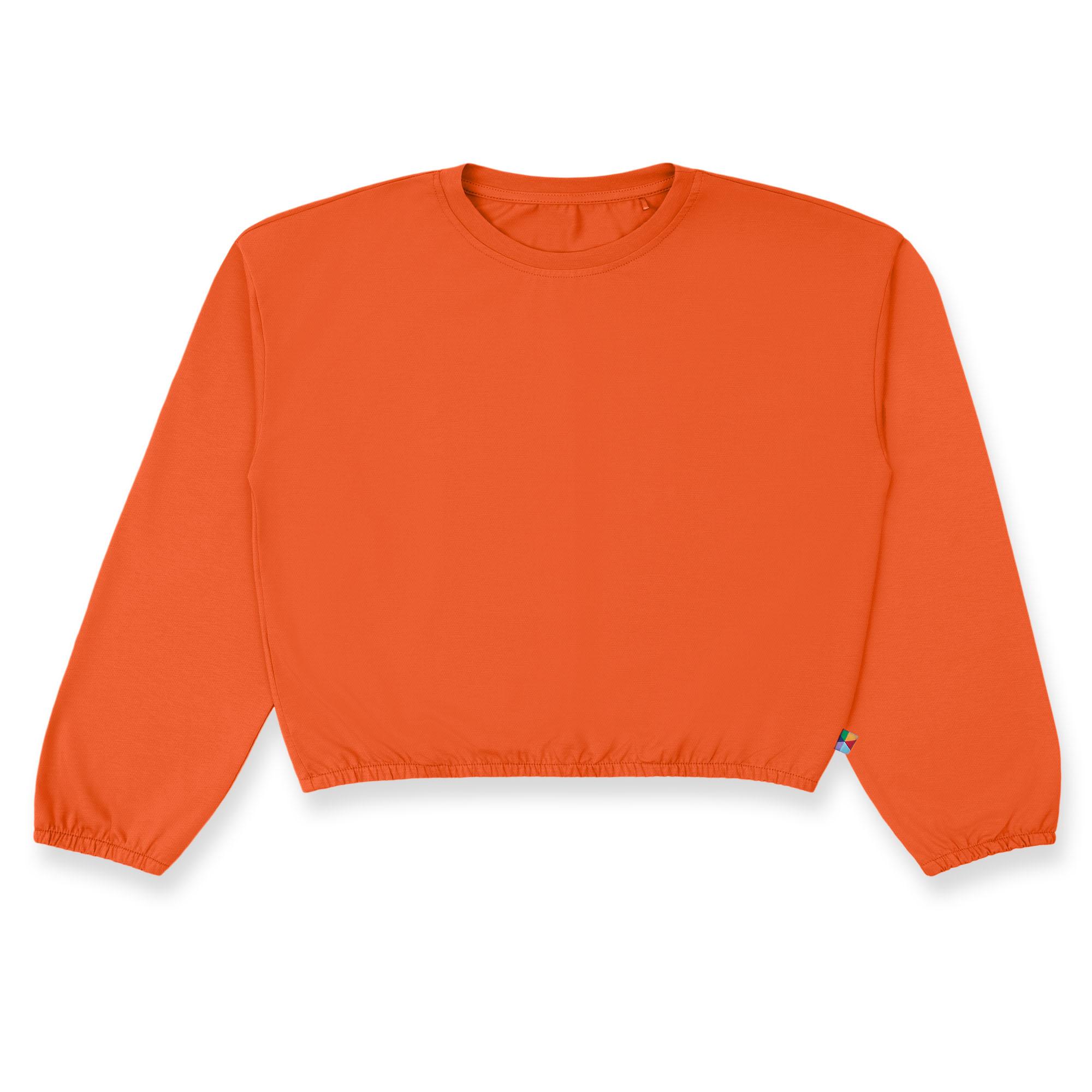 Pomarańczowa bluzka z gumką na dole Junior 