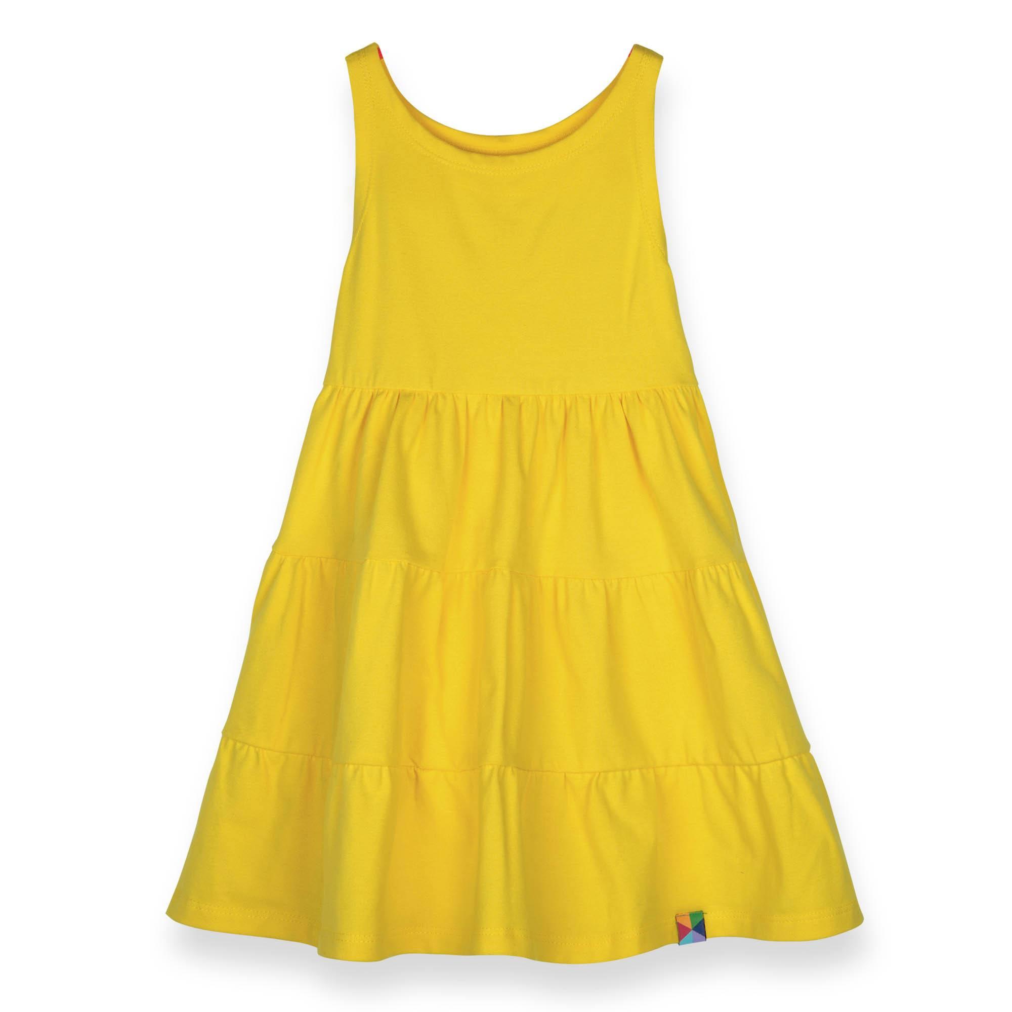 Żółta sukienka bez rękawów