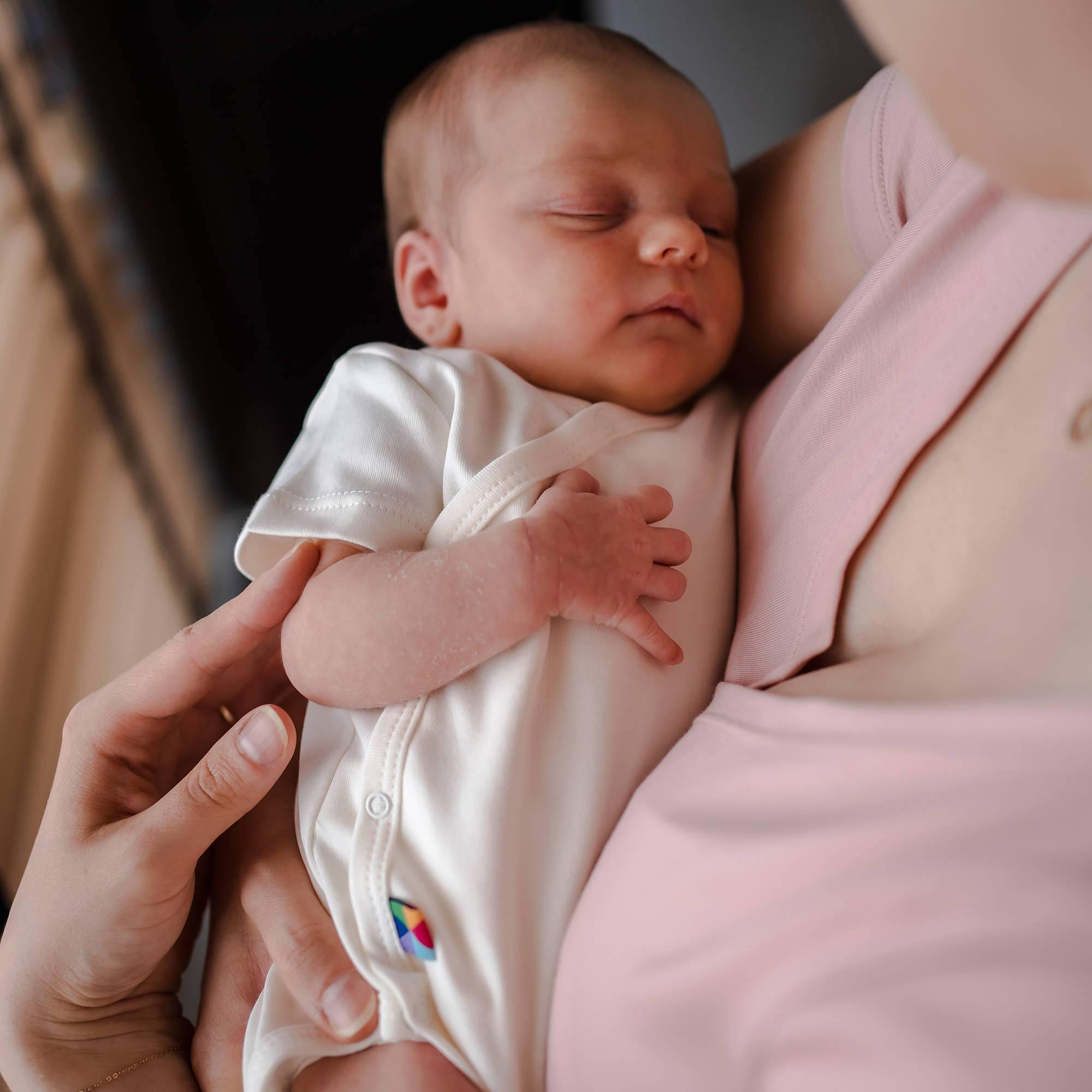 Body kopertowe krótki rękaw dla noworodka