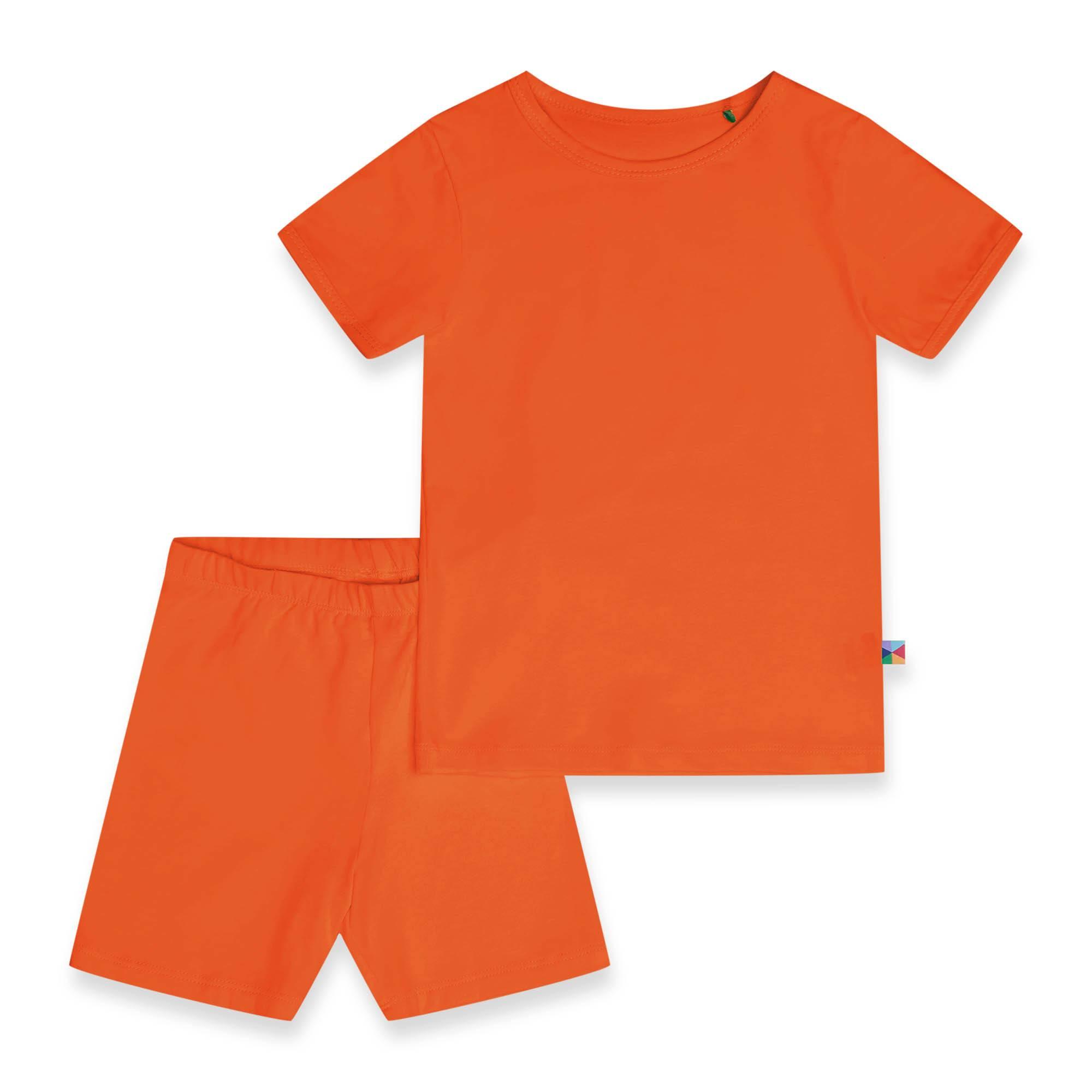 Pomarańczowa piżamka na krótki rękaw