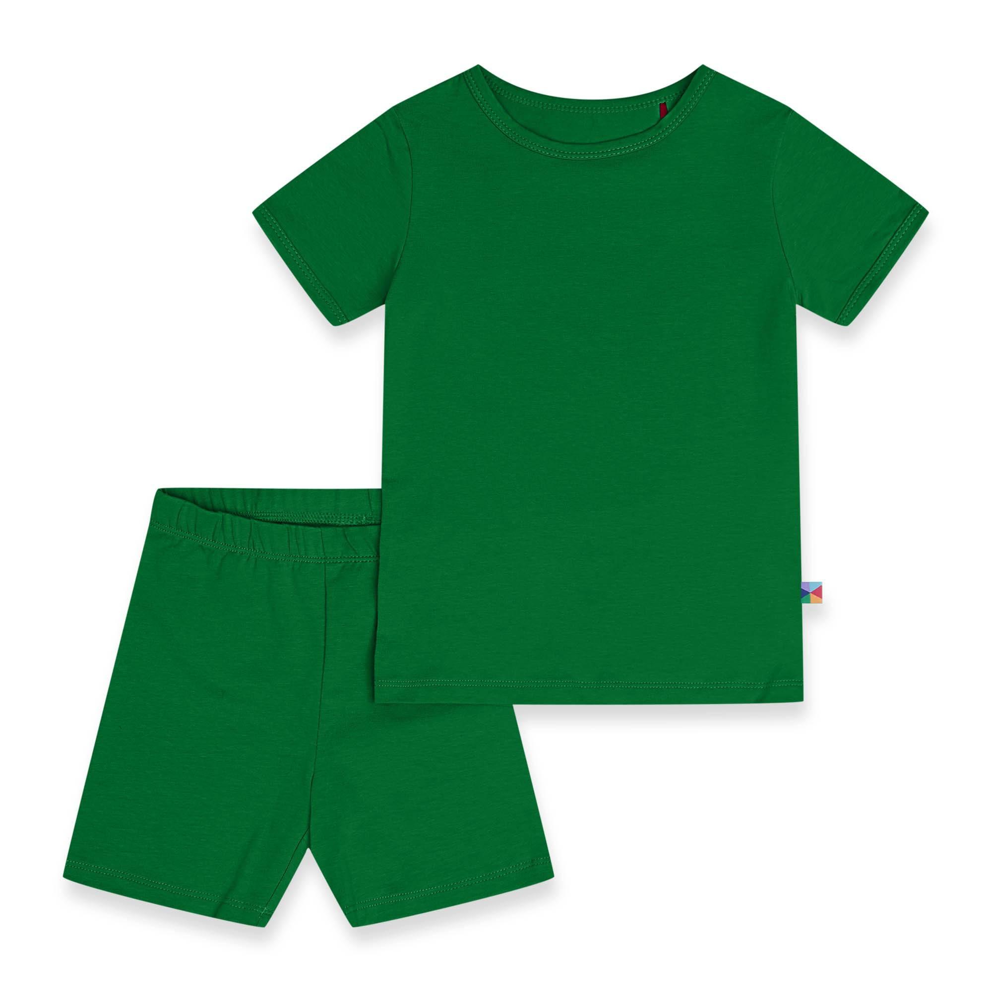 Zielona piżamka na krótki rękaw
