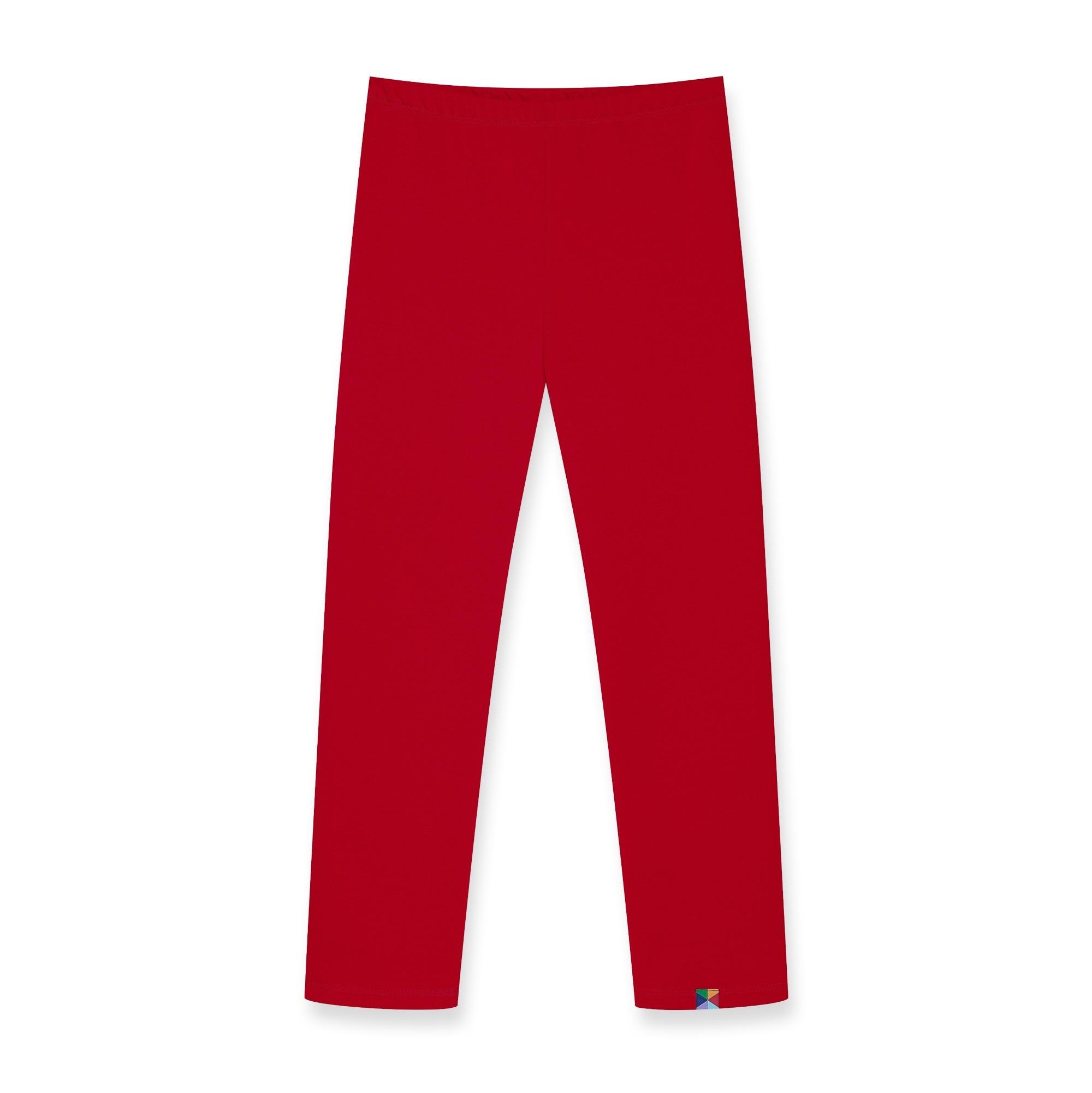 Czerwone legginsy z meszkiem