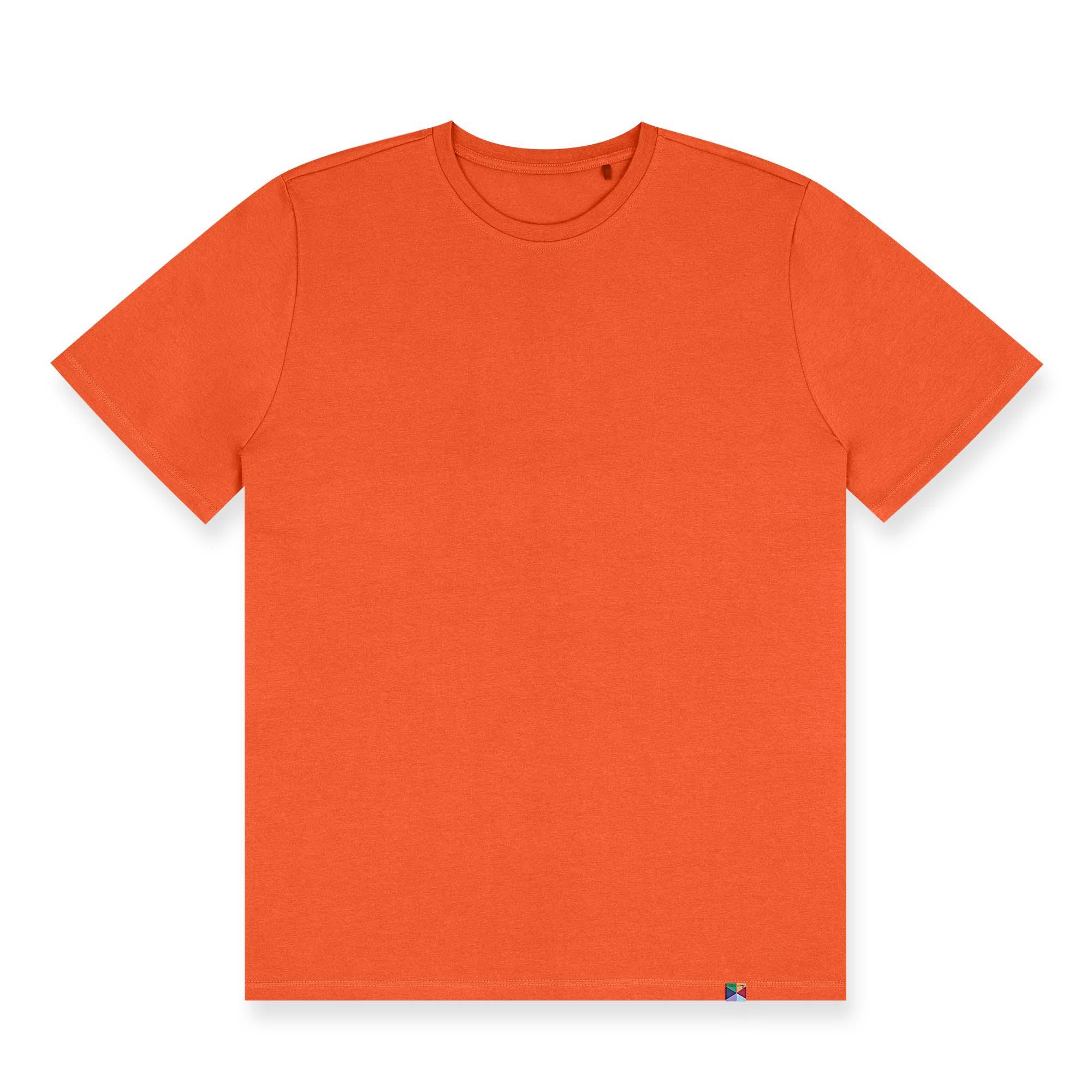 Pomarańczowa koszulka ze ściągaczem męska