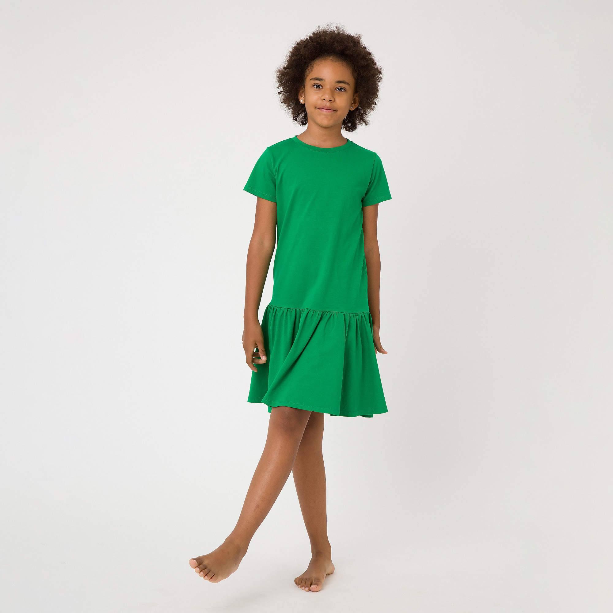 Zielona sukienka z falbanką