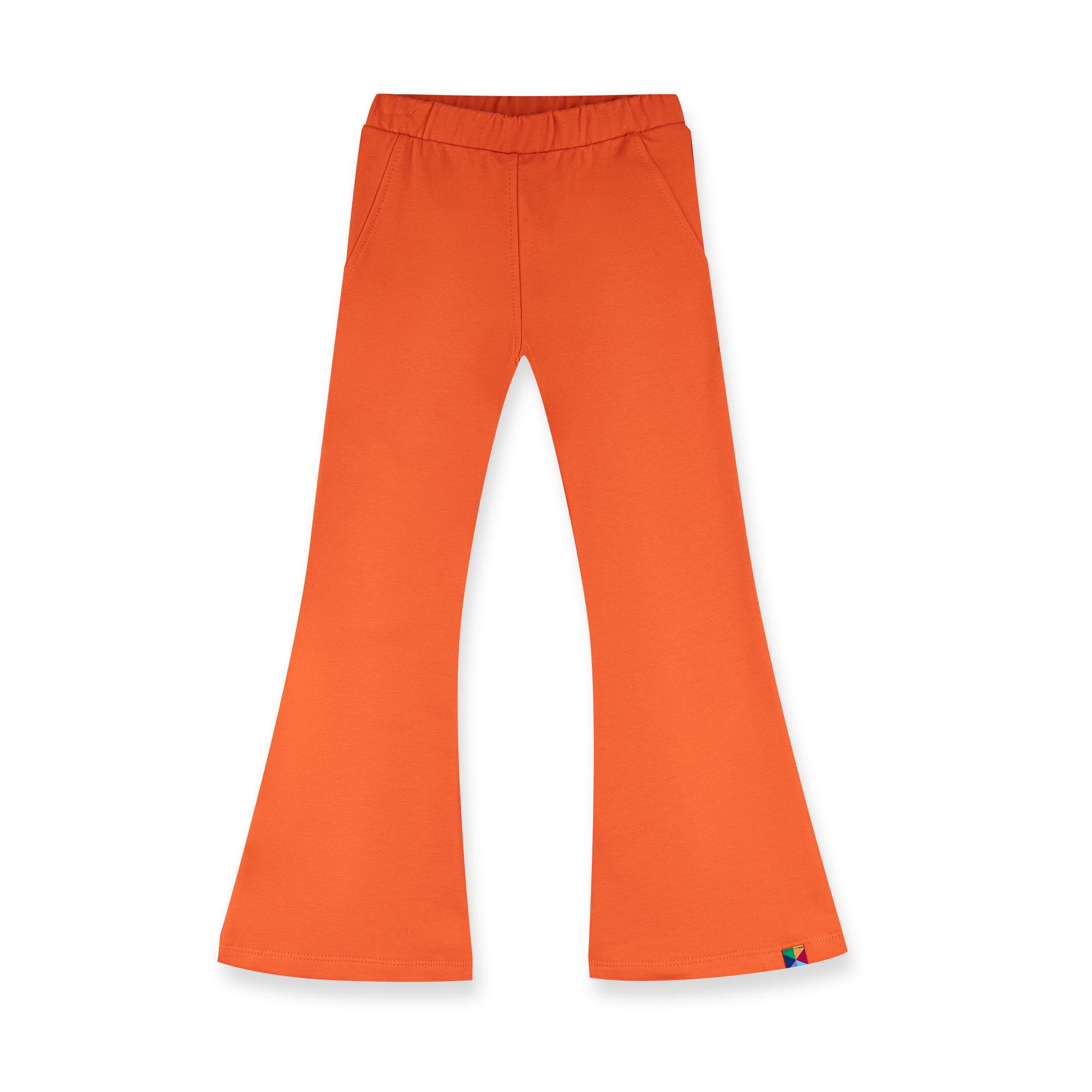 Pomarańczowe spodnie dzwony