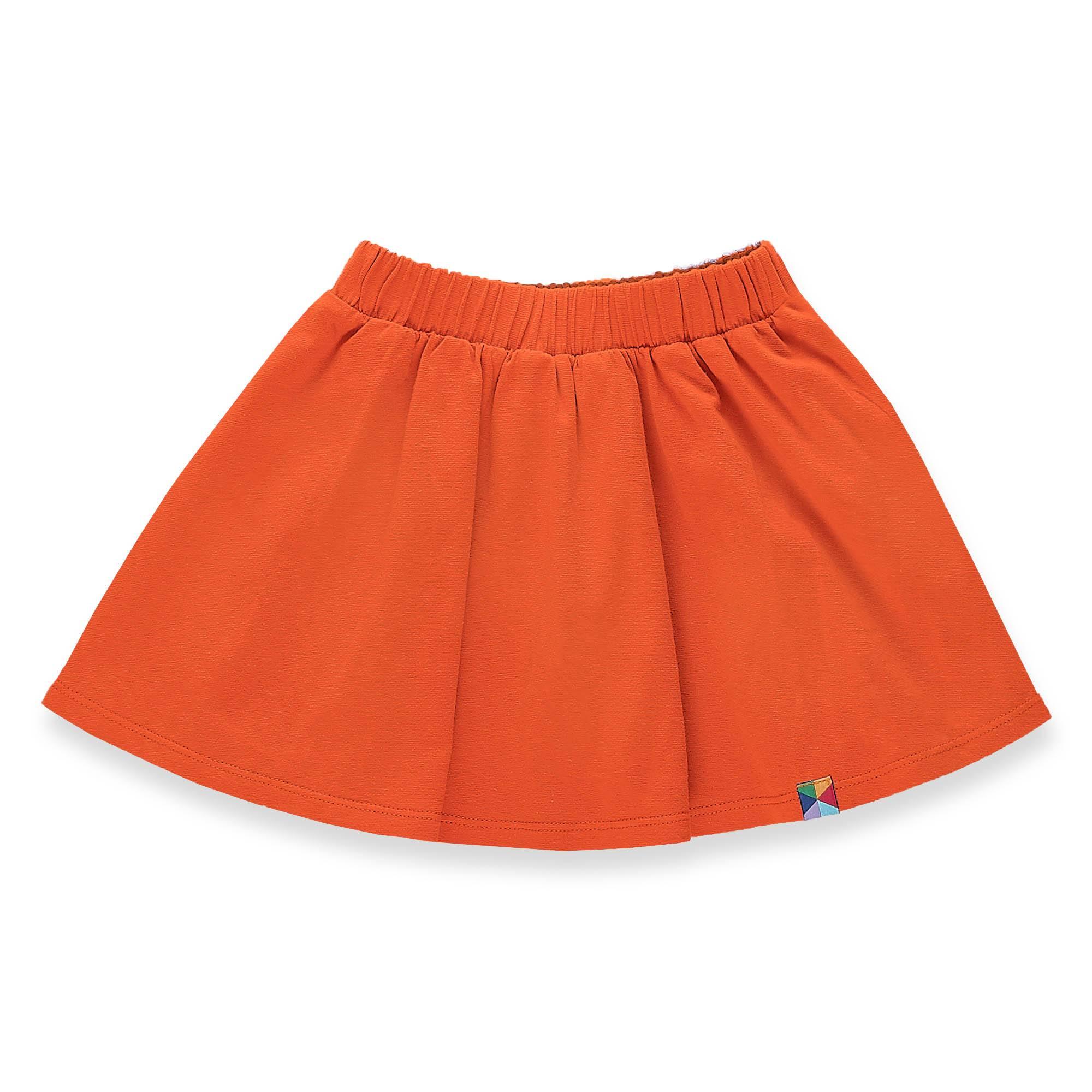 Bordowo-pomarańczowa spódniczka dwustronna