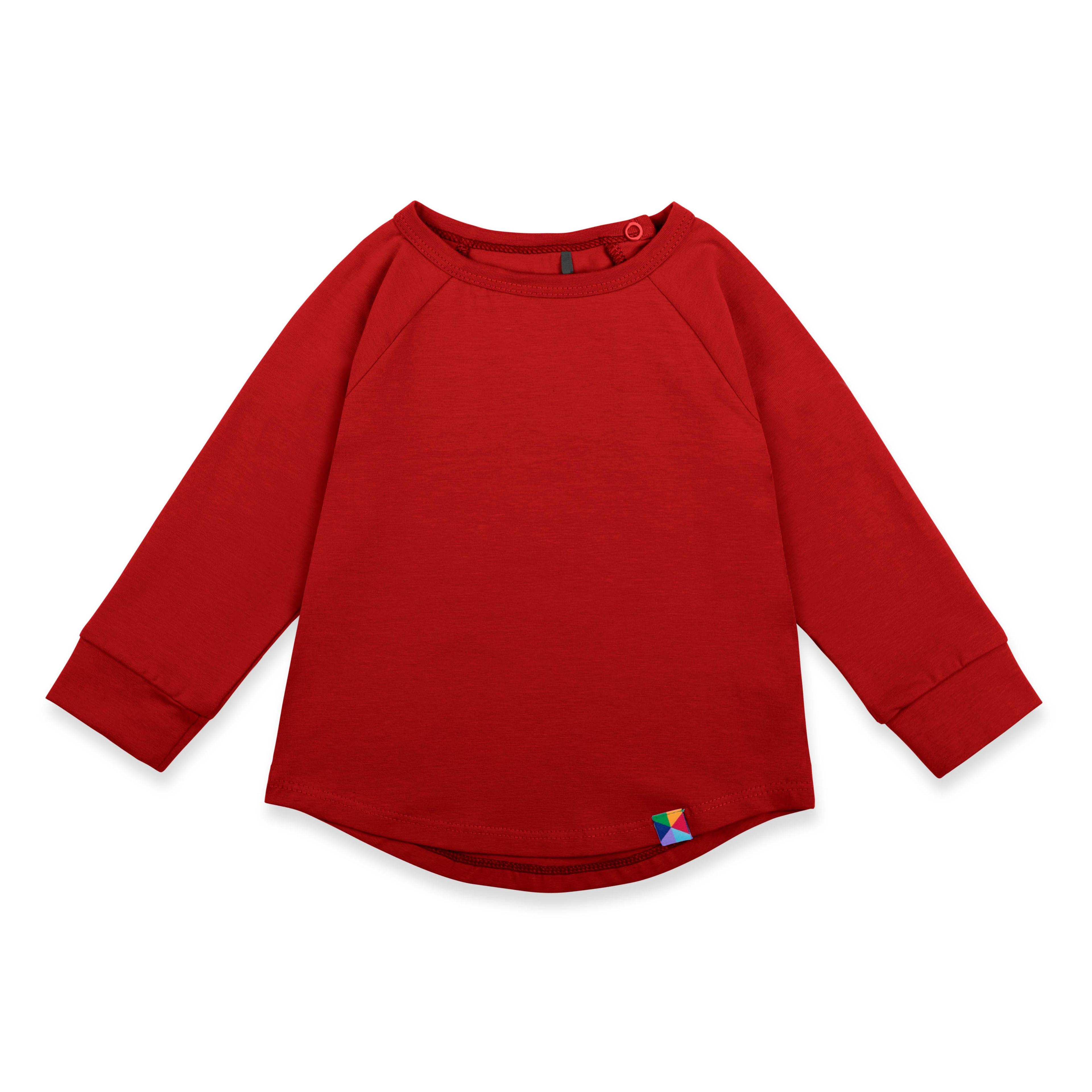 Czerwona koszulka z długim rękawem niemowlęca