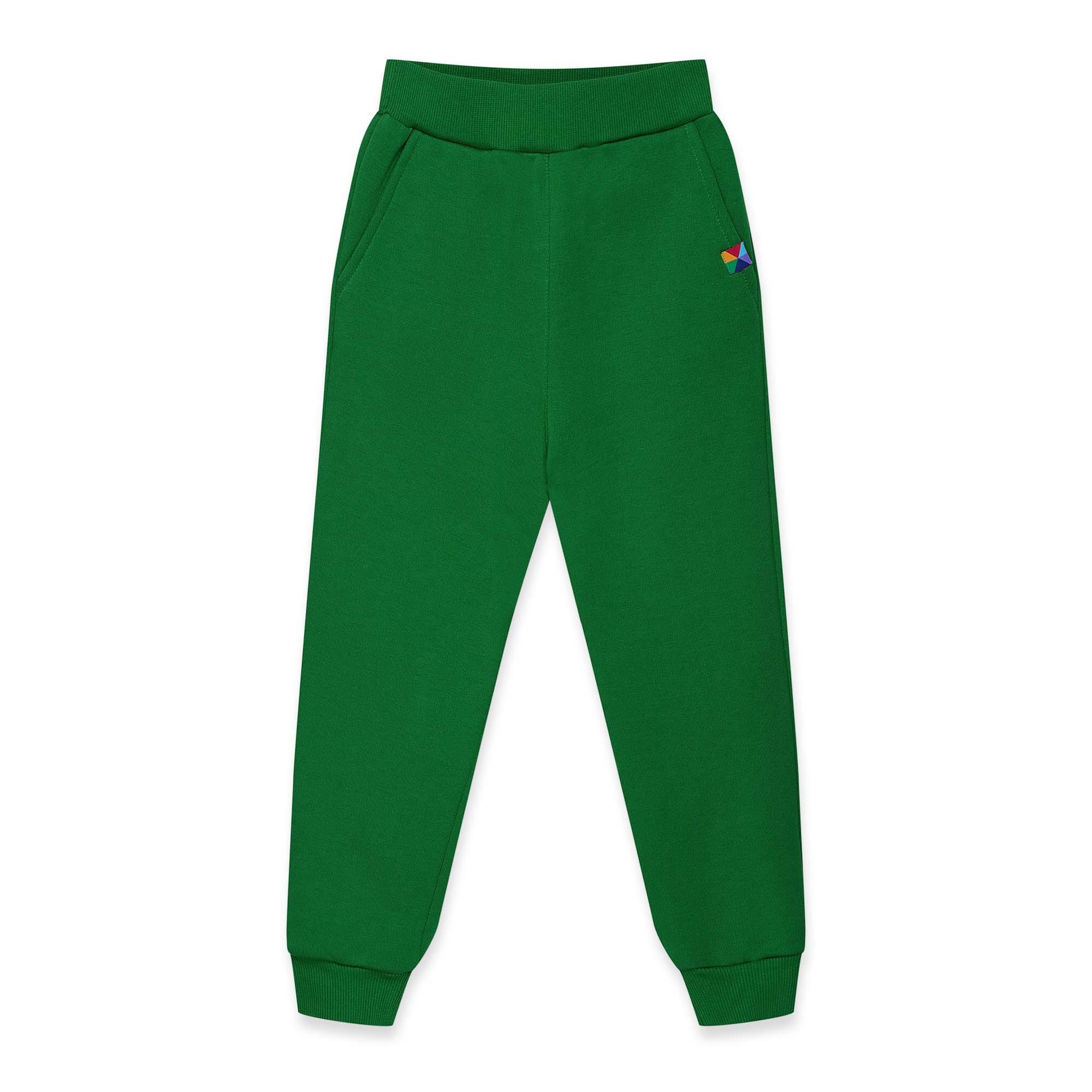 Zielone spodnie dresowe z meszkiem