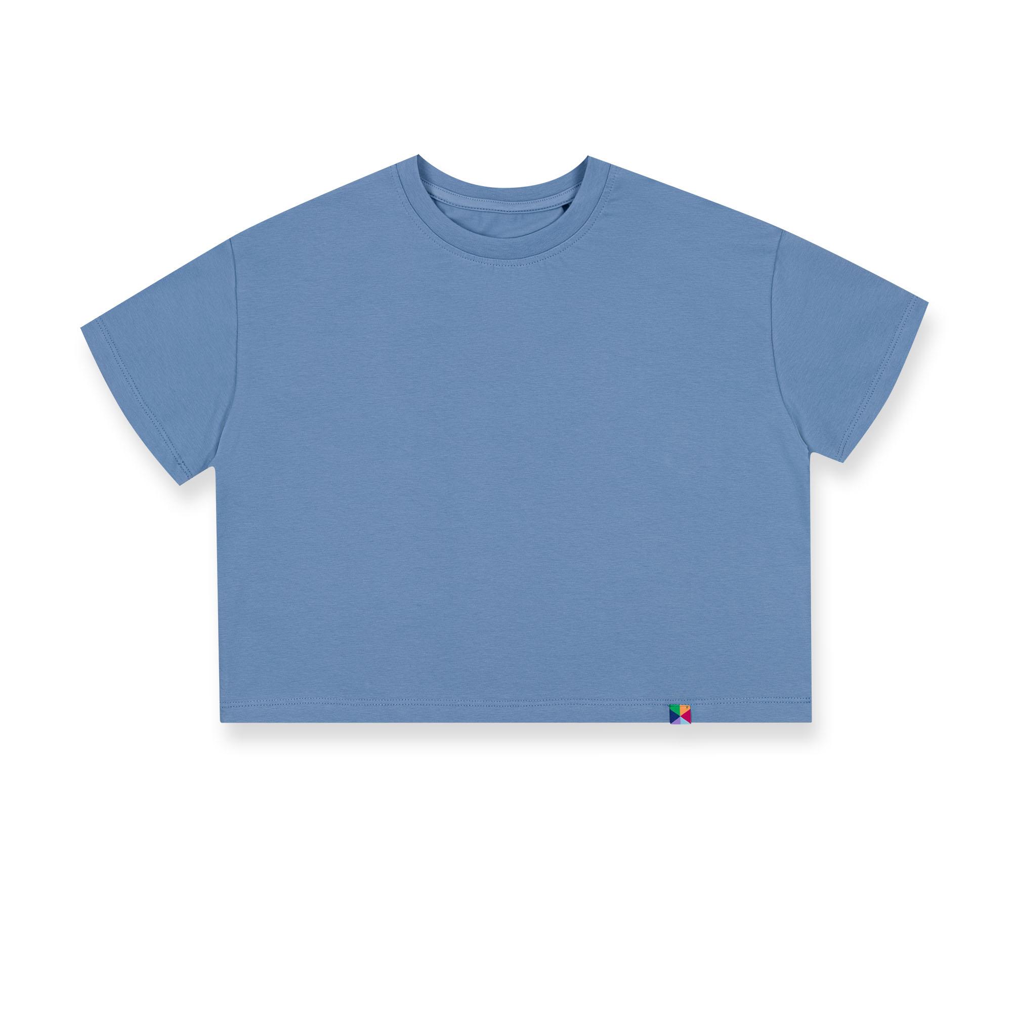 Błękitny t-shirt o luźnym kroju Junior