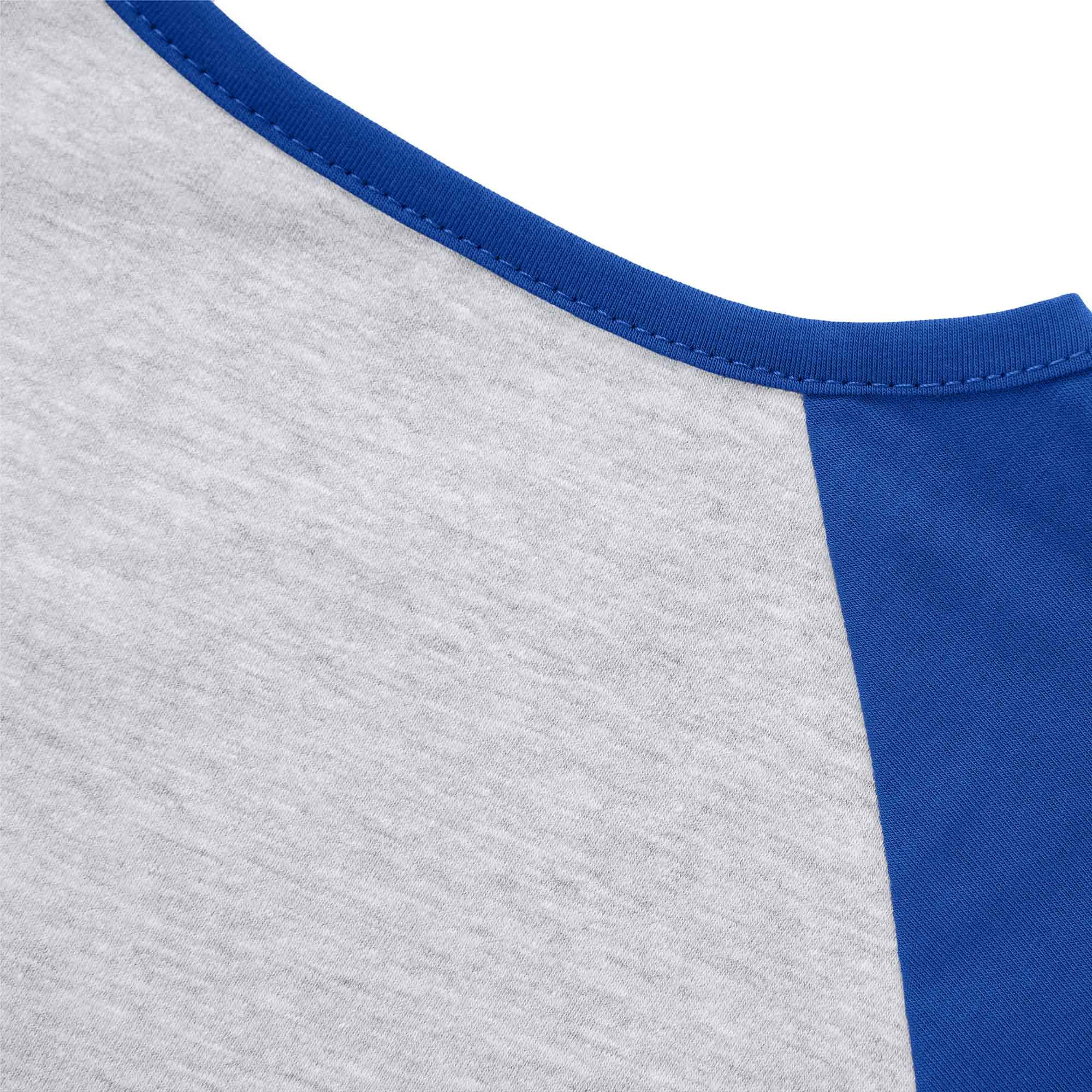Szaro-niebieska koszulka baseball z krótkim rękawem