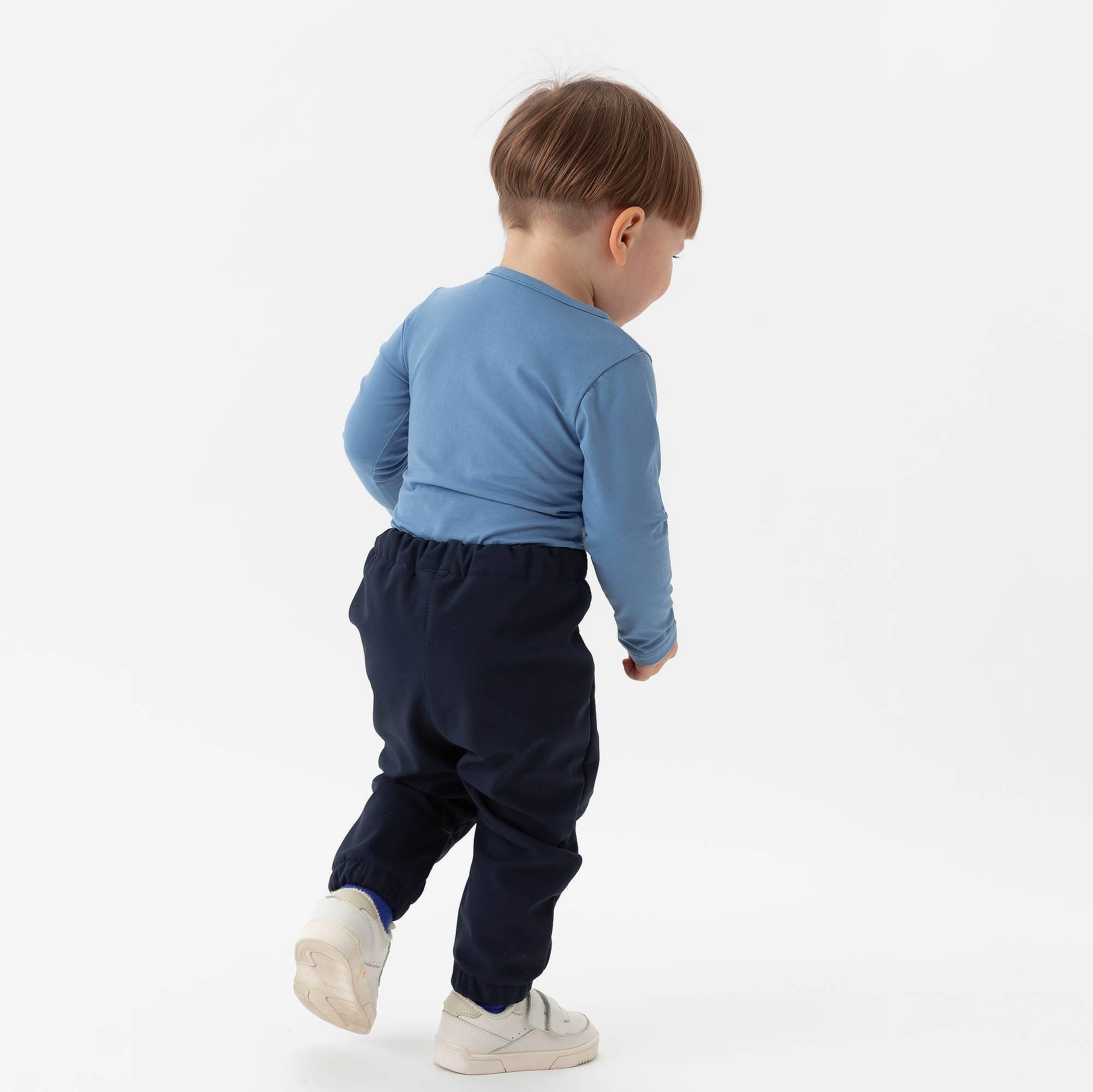 Granatowe spodnie softshell dla niemowląt