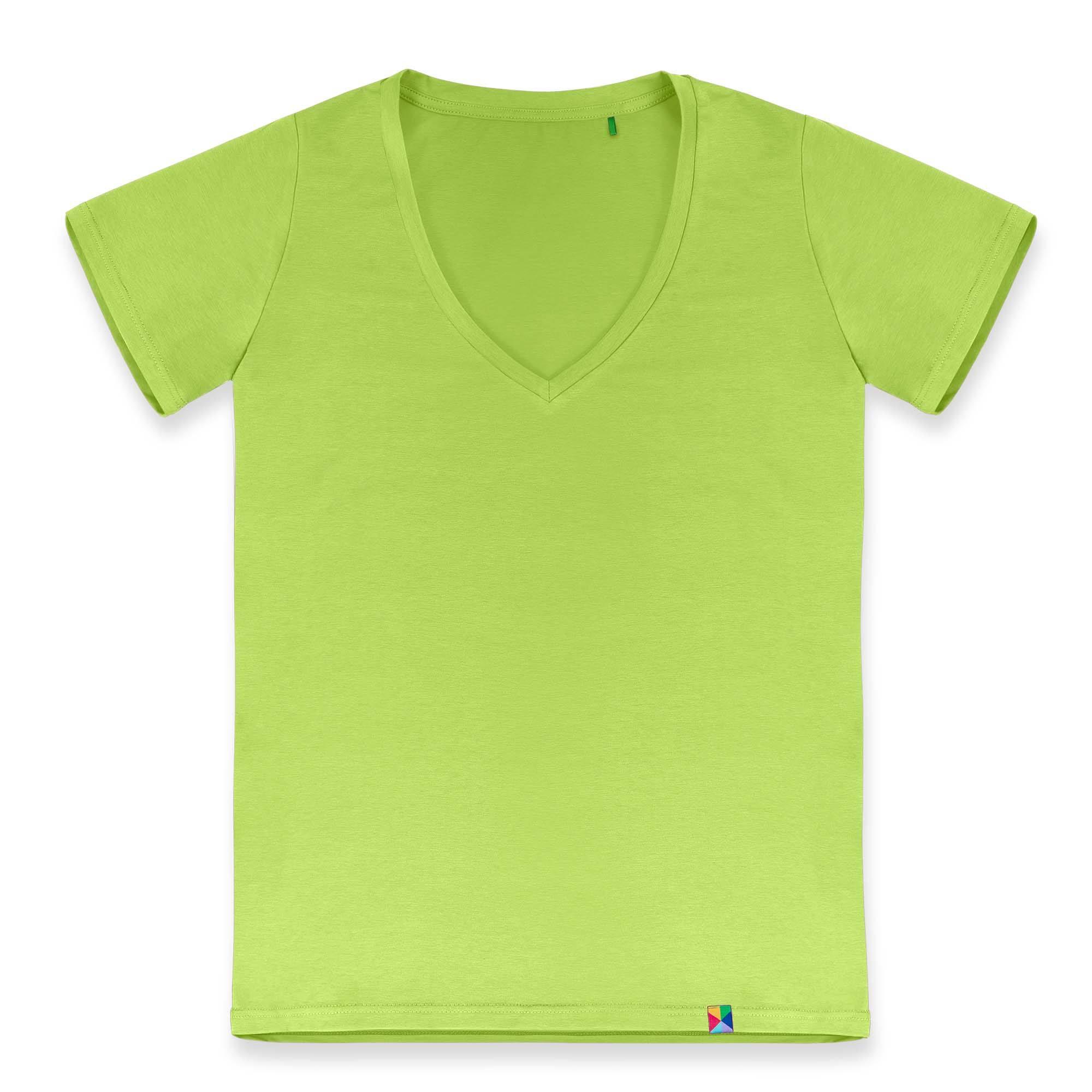 Limonkowy T-shirt damski
