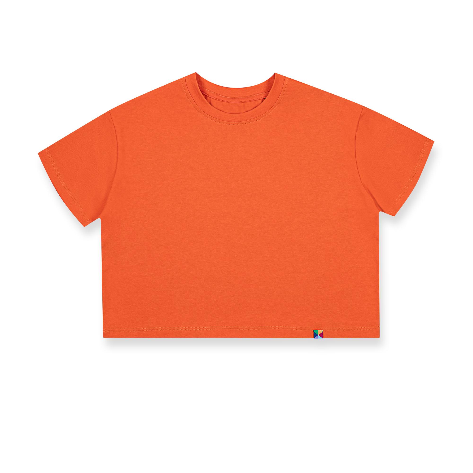 Pomarańczowy t-shirt o luźnym kroju Junior