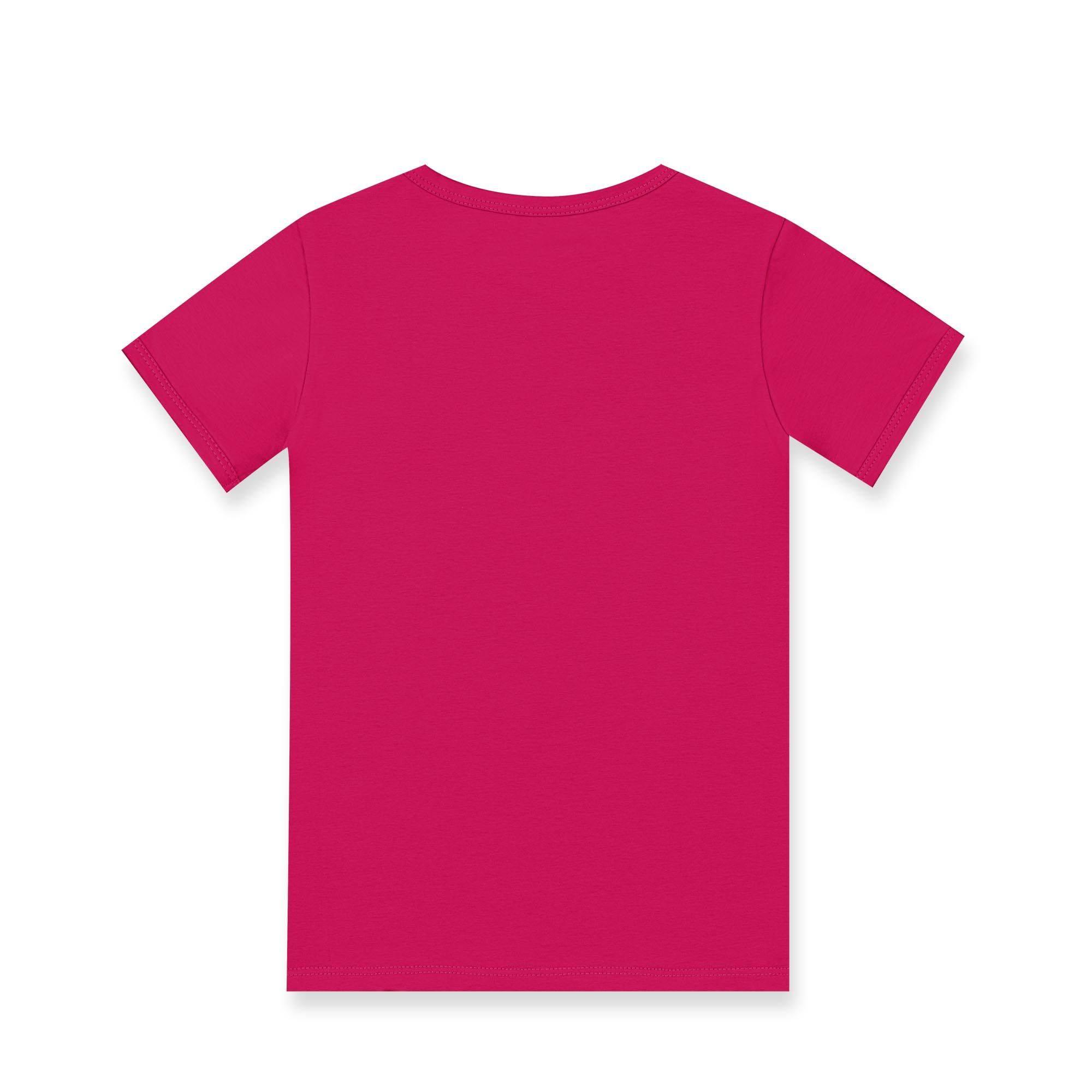 Pudroworóżowo-różowa koszulka dwukolorowa