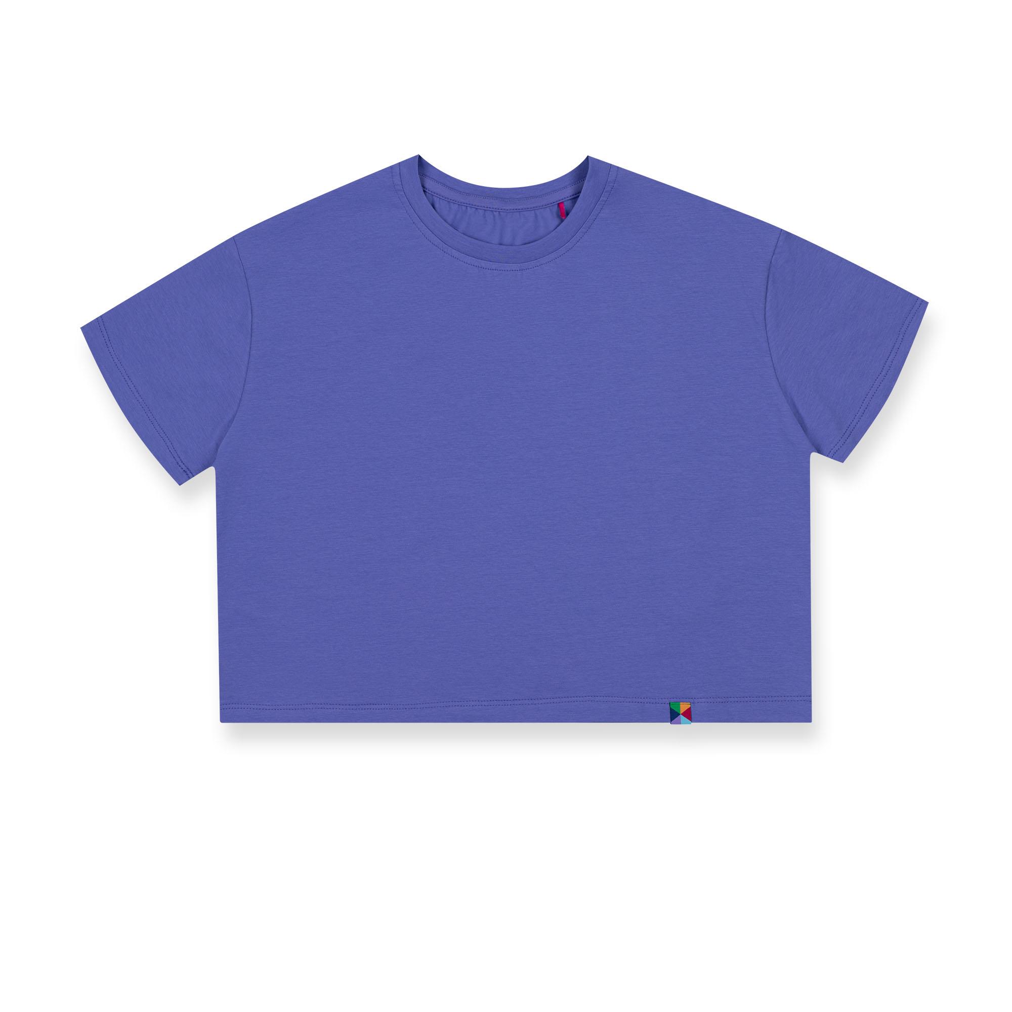 Barwinkowy t-shirt o luźnym kroju Junior
