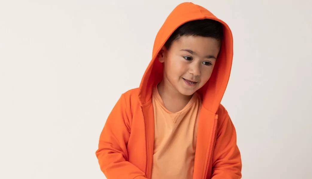 pomarańczowa bluza z kapturem dziecięca