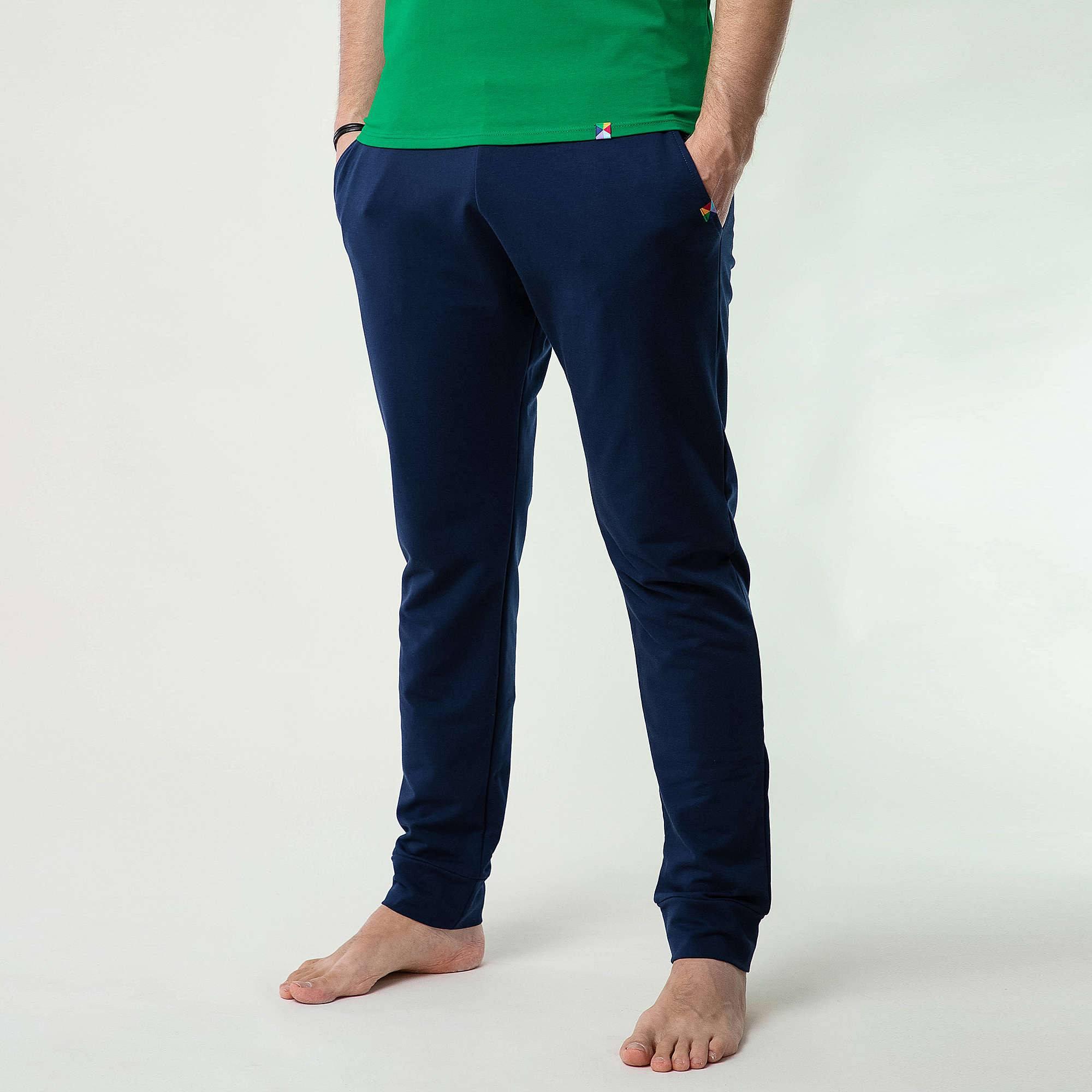 Granatowe spodnie dresowe męskie