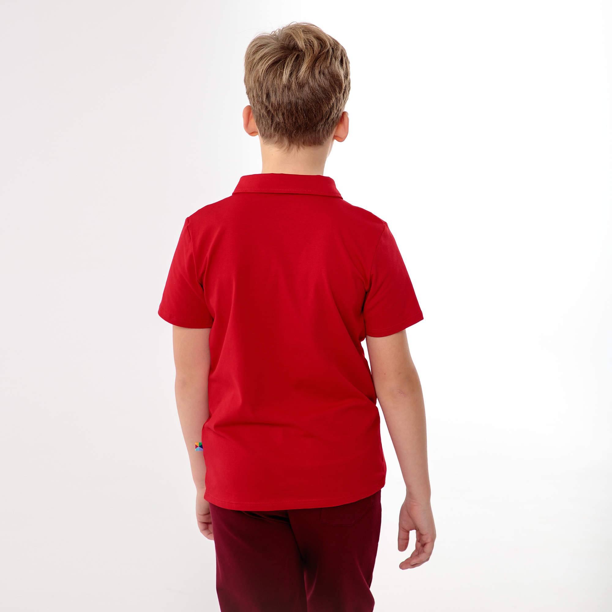 Czerwona koszulka polo Junior