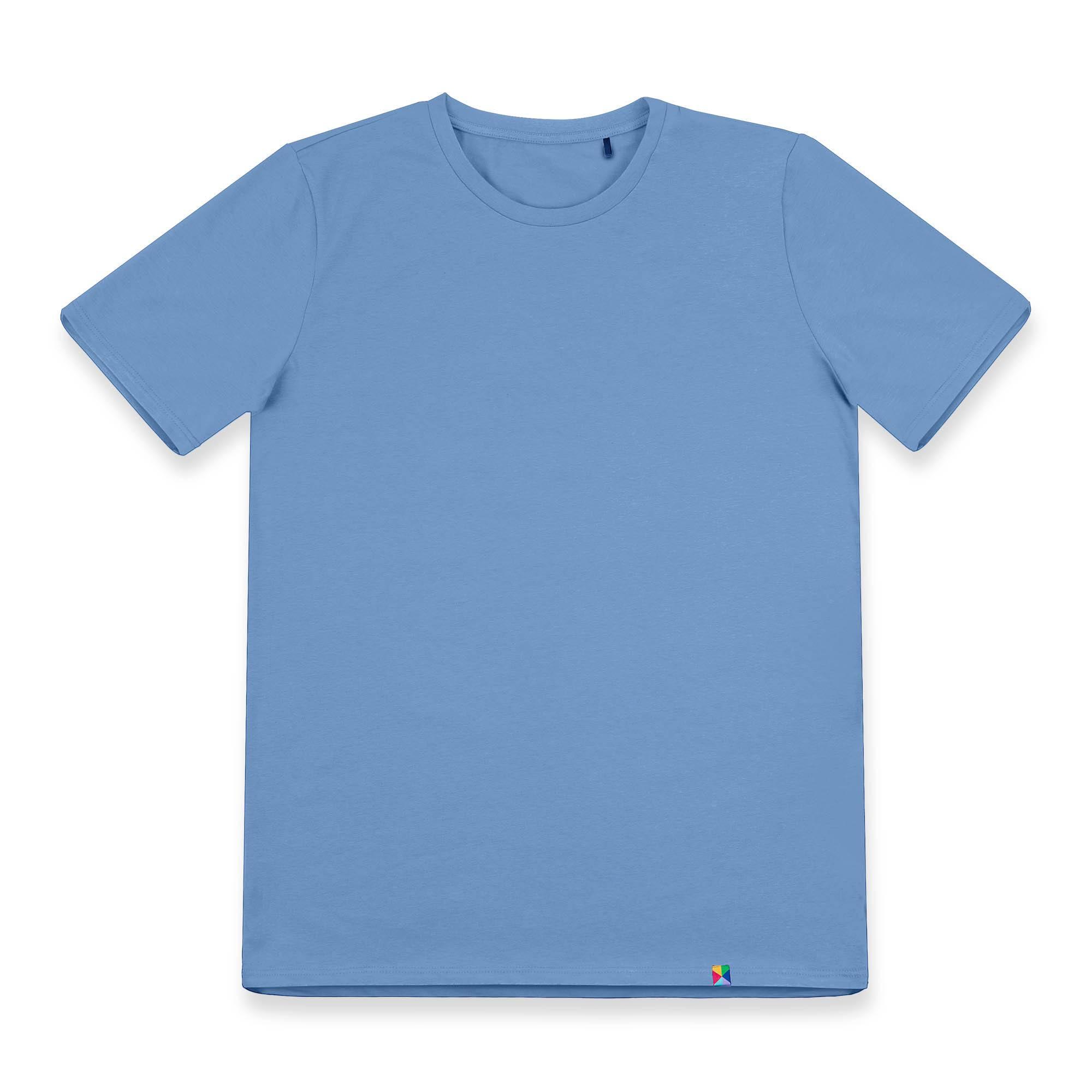 Błękitny T-shirt męski