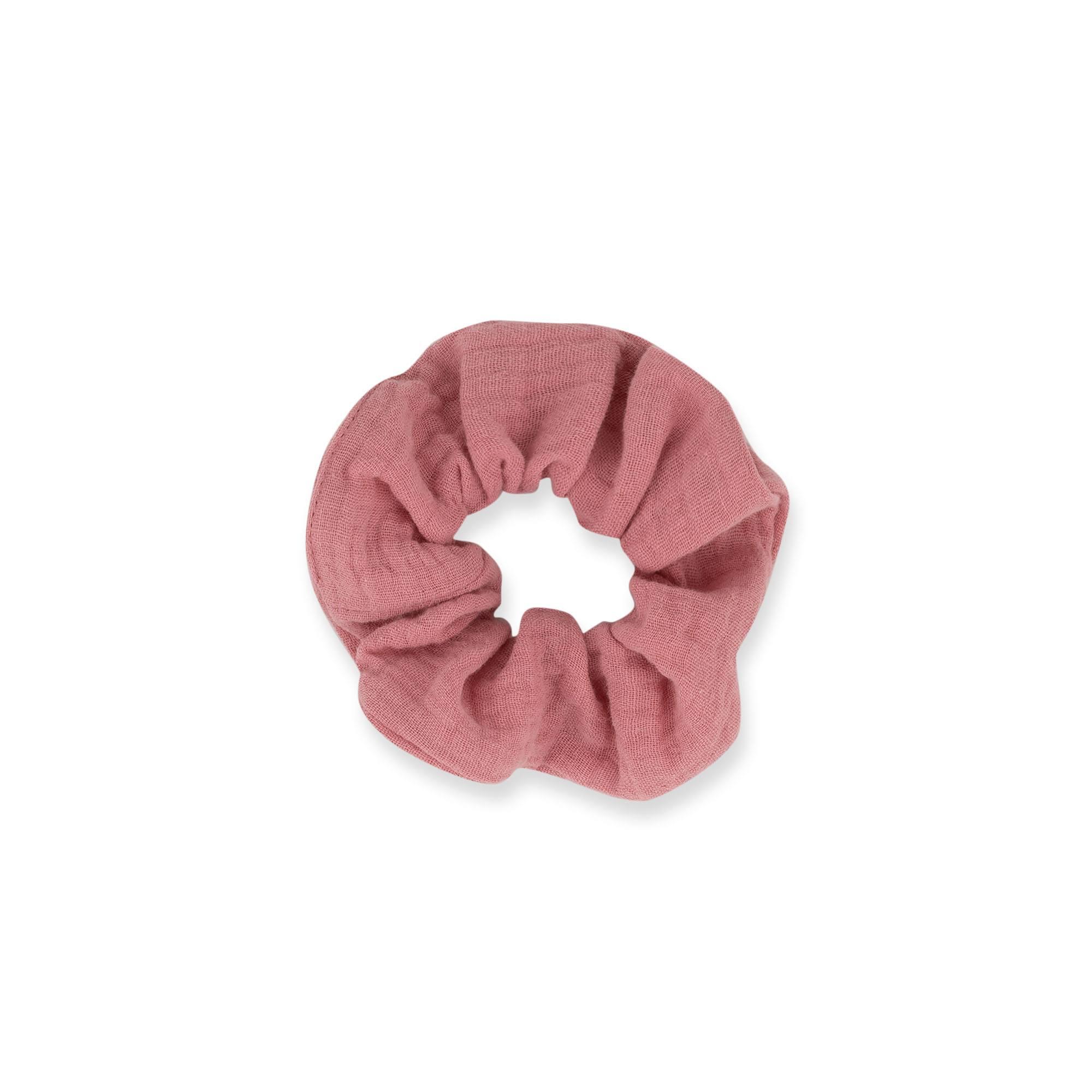 Różowy zestaw muślinowe gumki do włosów