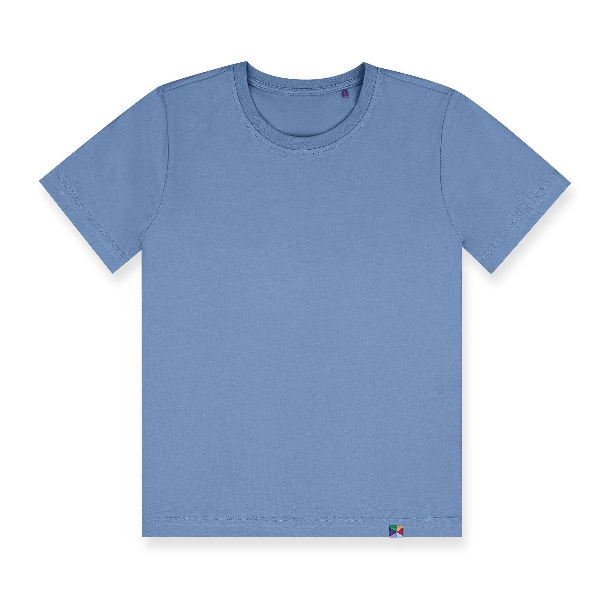 Błękitna koszulka ze ściągaczem damska