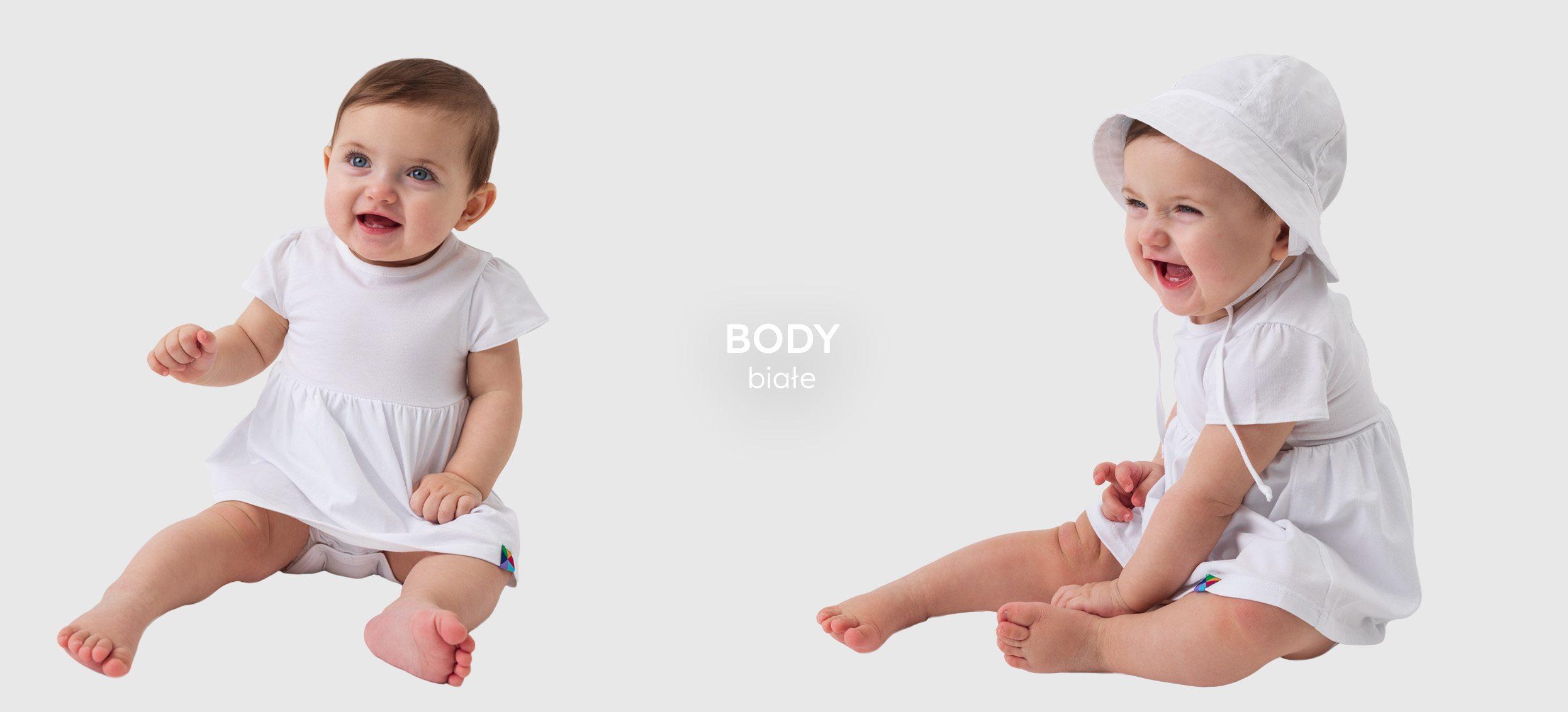 niemowlaki białe body