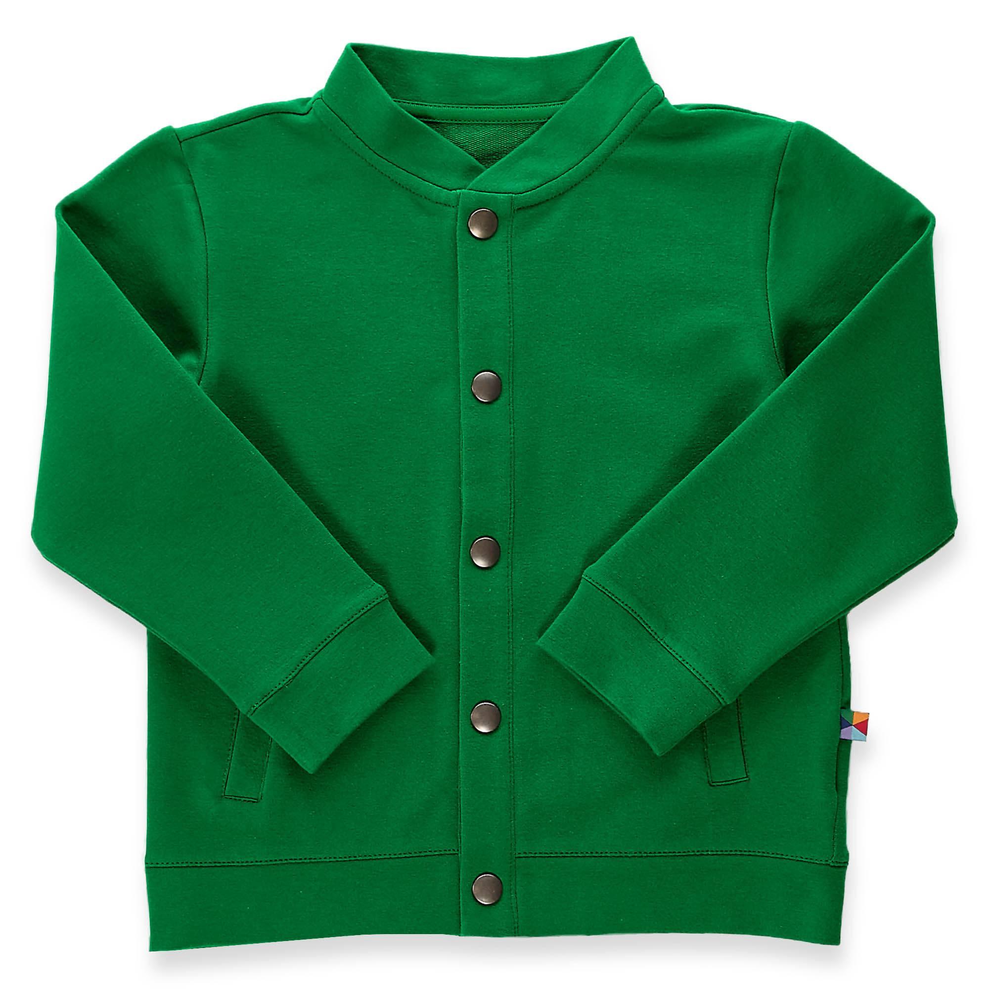 Zielona bluza bomber z kieszeniami