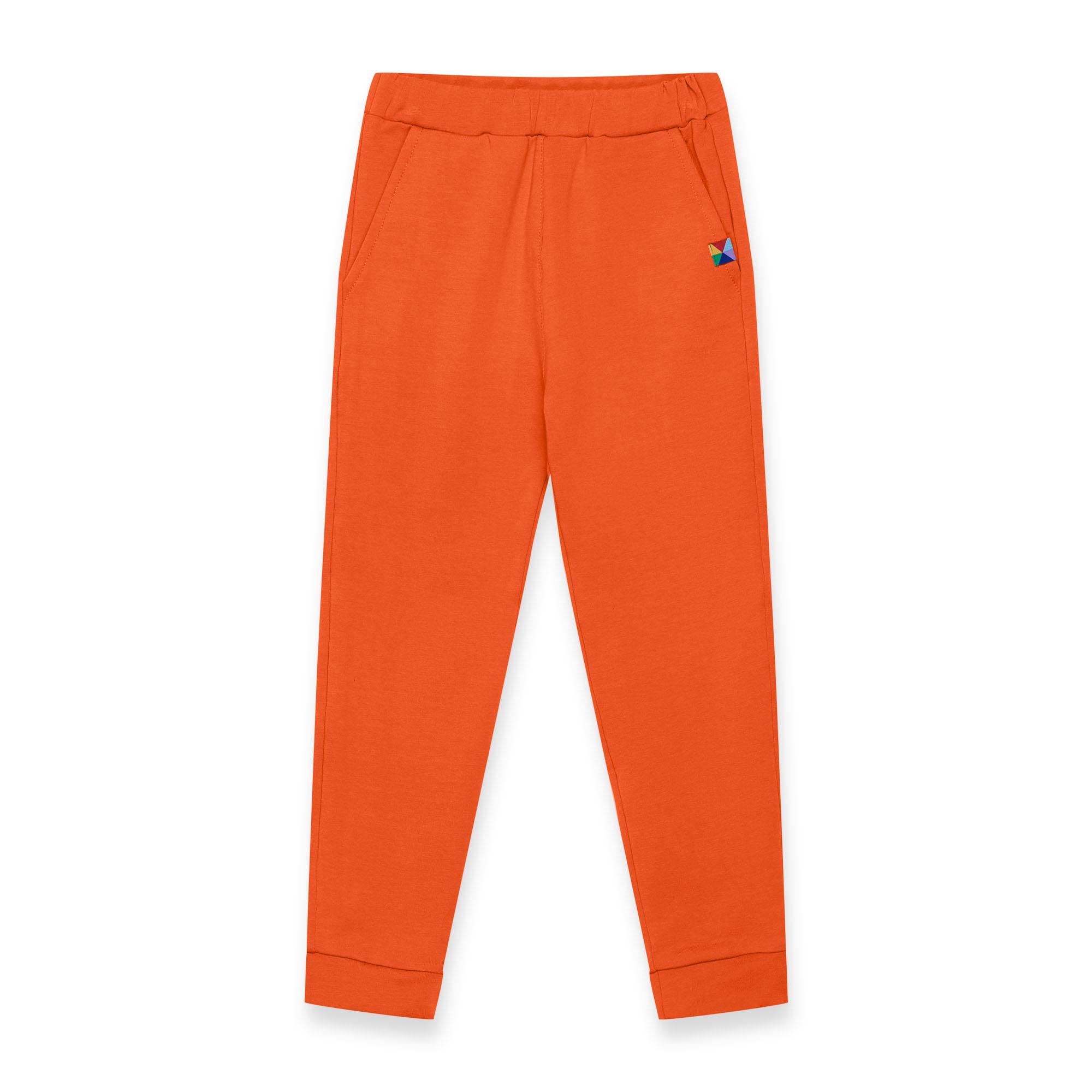 Pomarańczowe spodnie dresowe