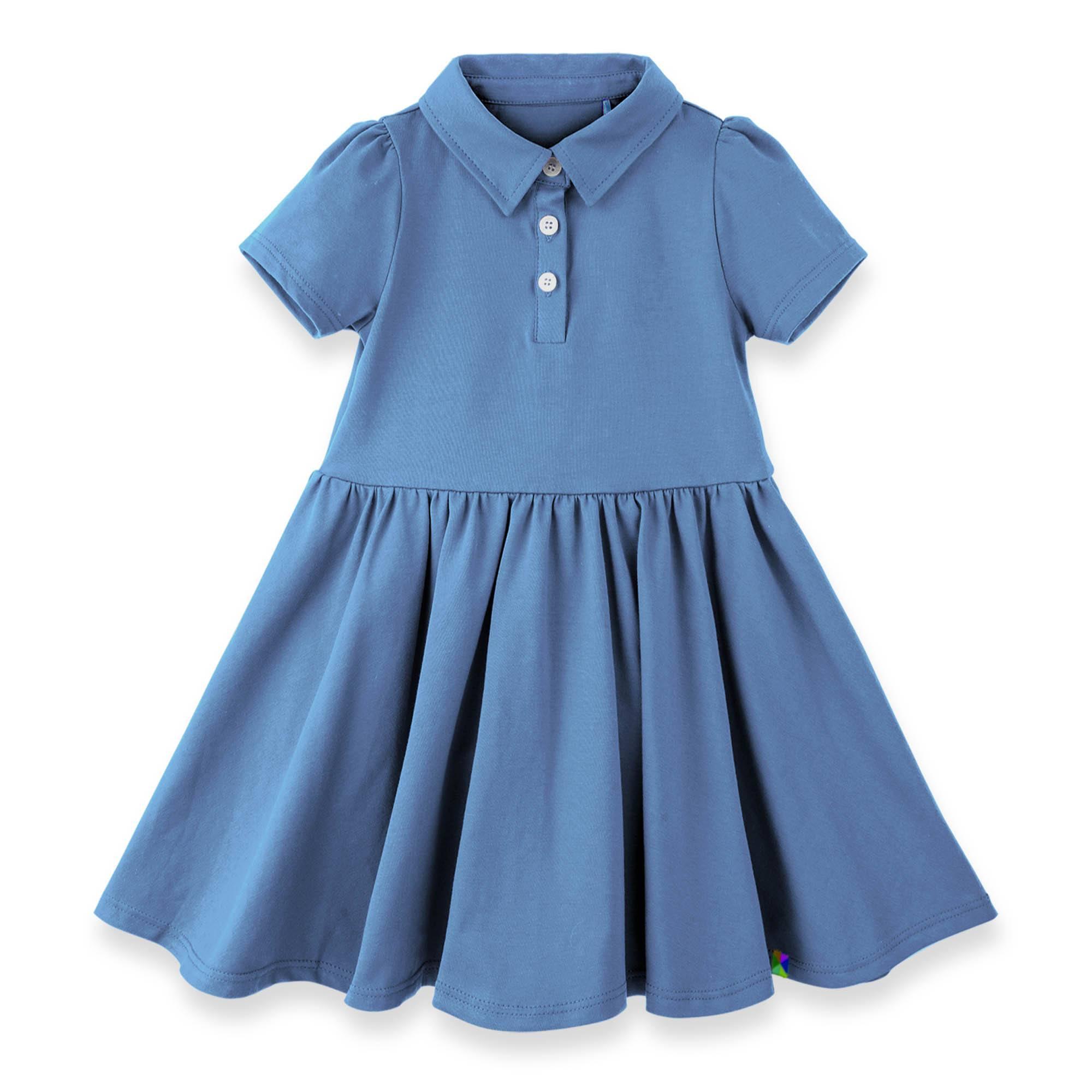 Błękitna sukienka polo