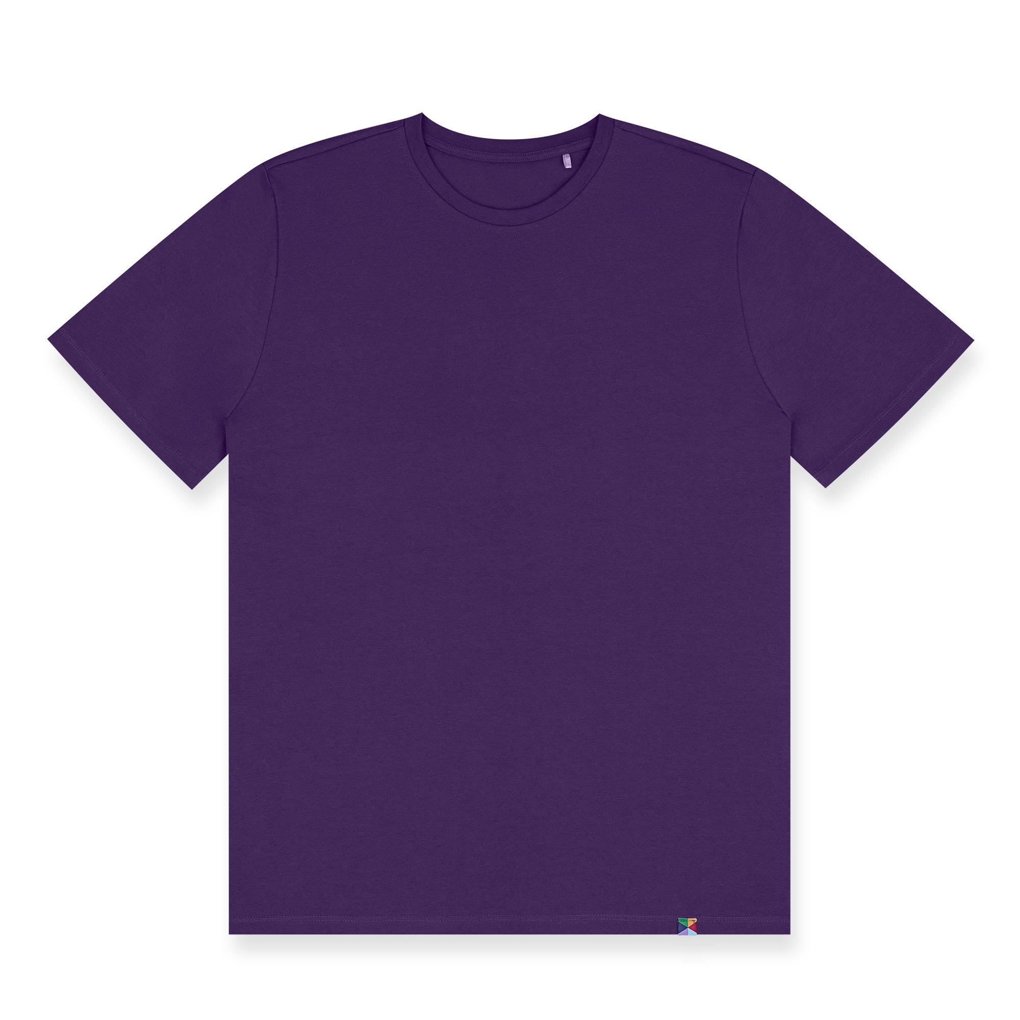 Fioletowa koszulka ze ściągaczem męska