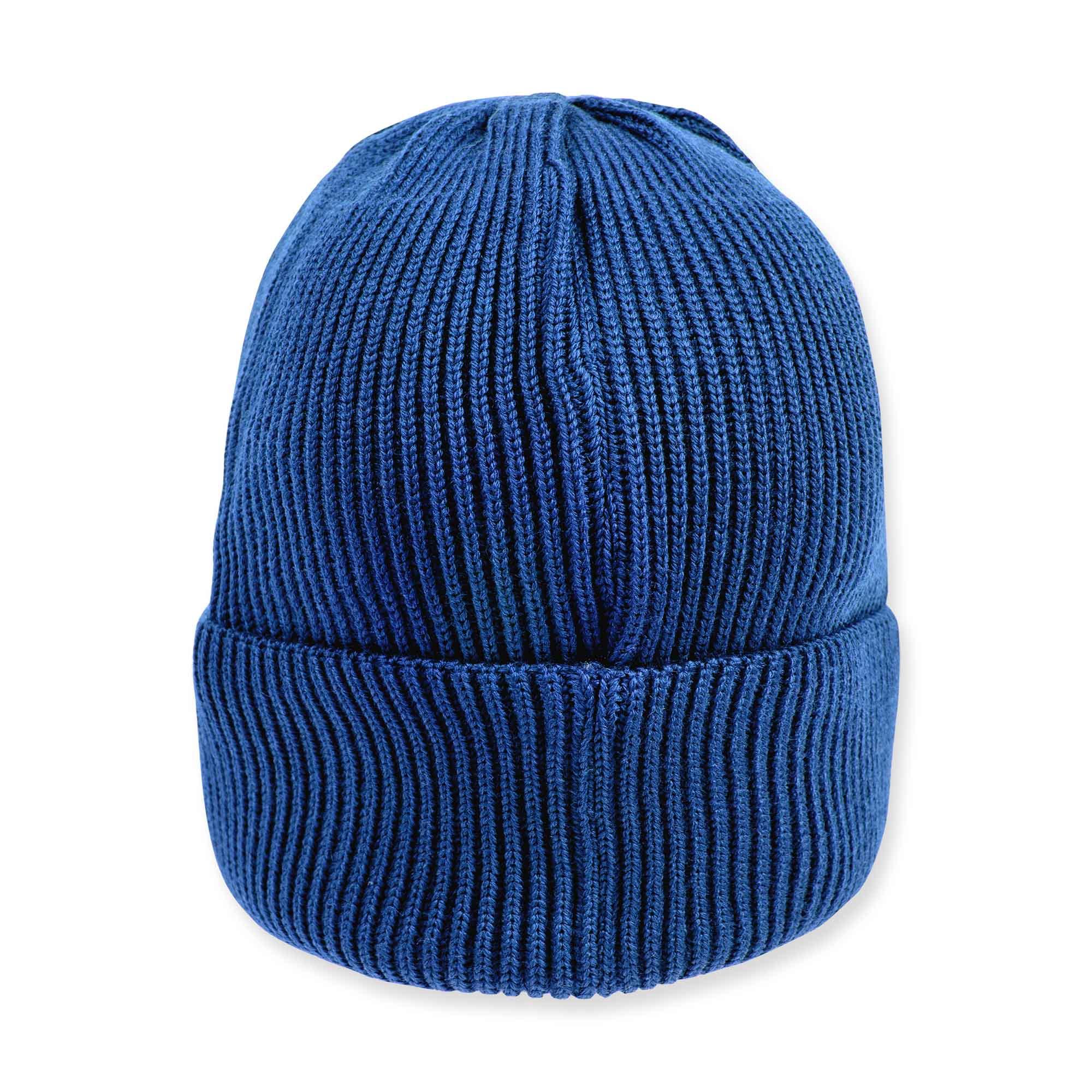 Niebieska czapka z wełny merino