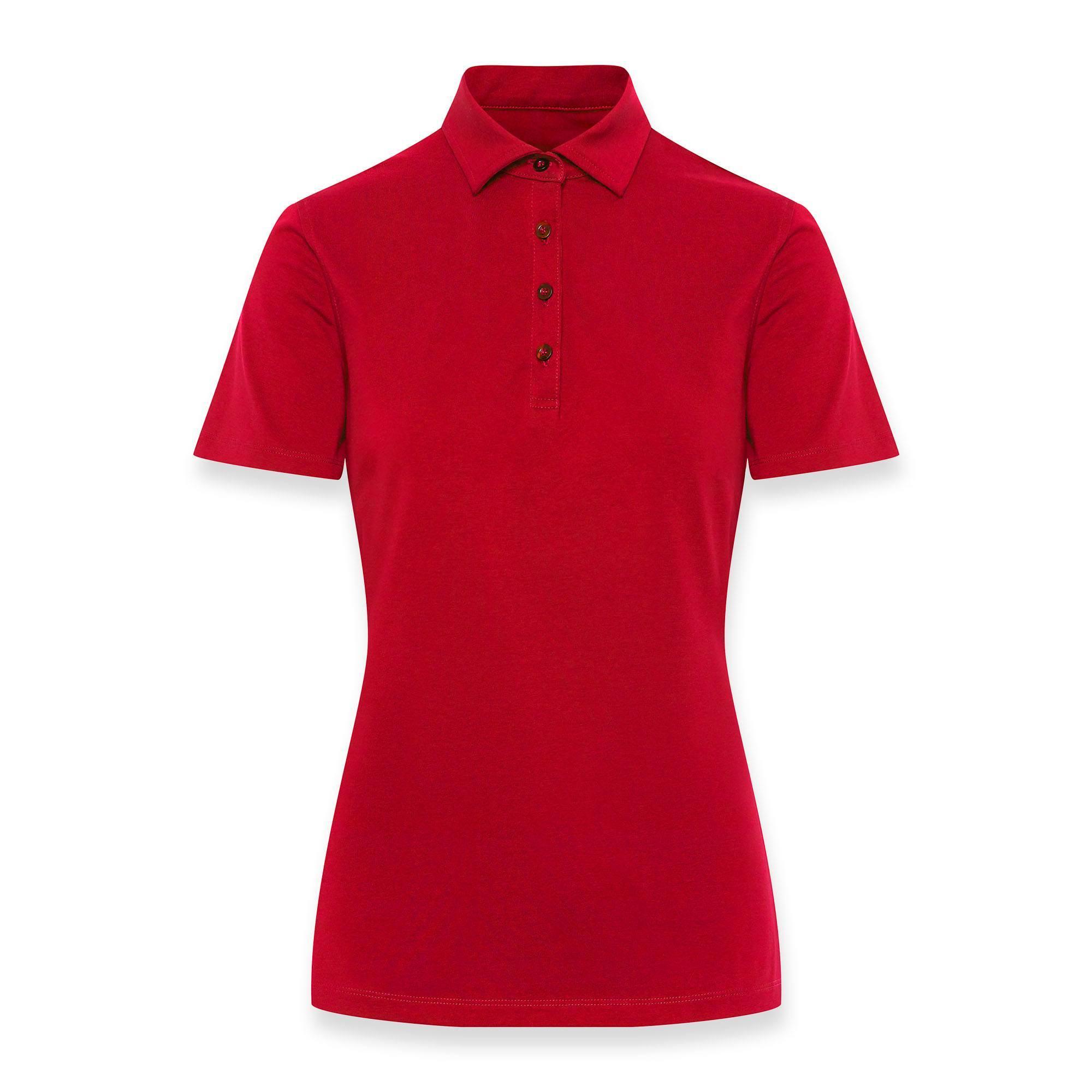 Czerwona koszulka Polo damska