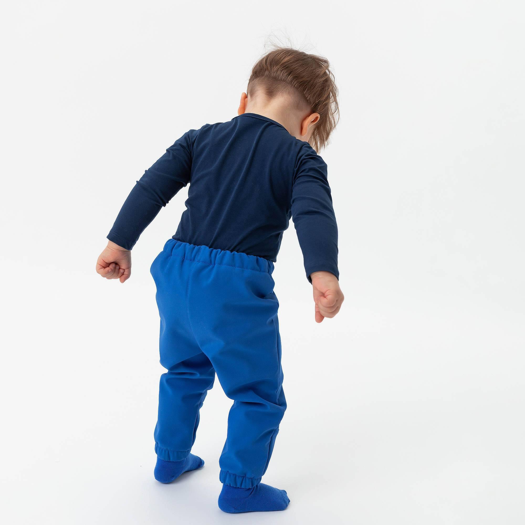 Niebieskie spodnie softshell dla niemowląt