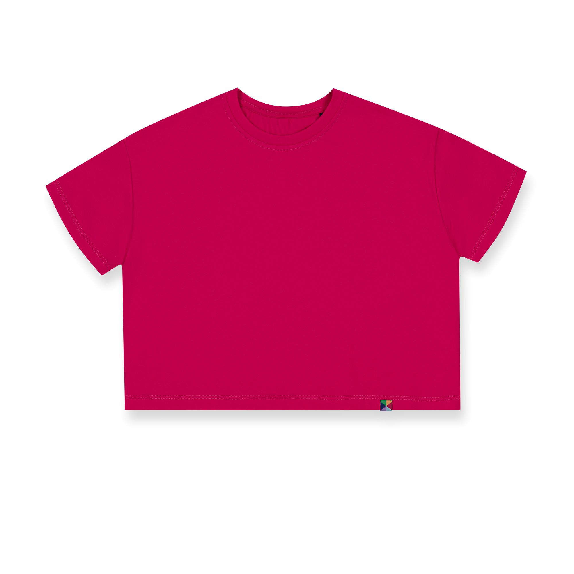 Różowy t-shirt o luźnym kroju