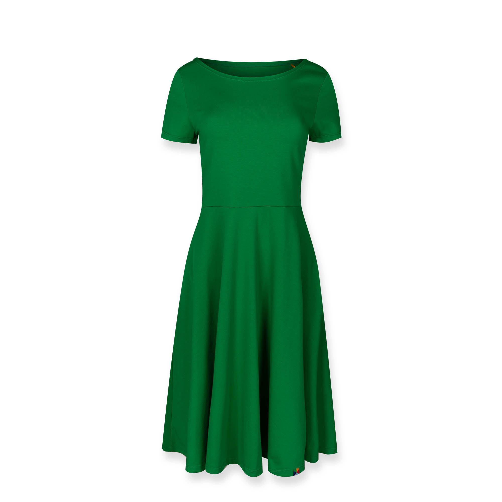 Zielona sukienka do kolan damska