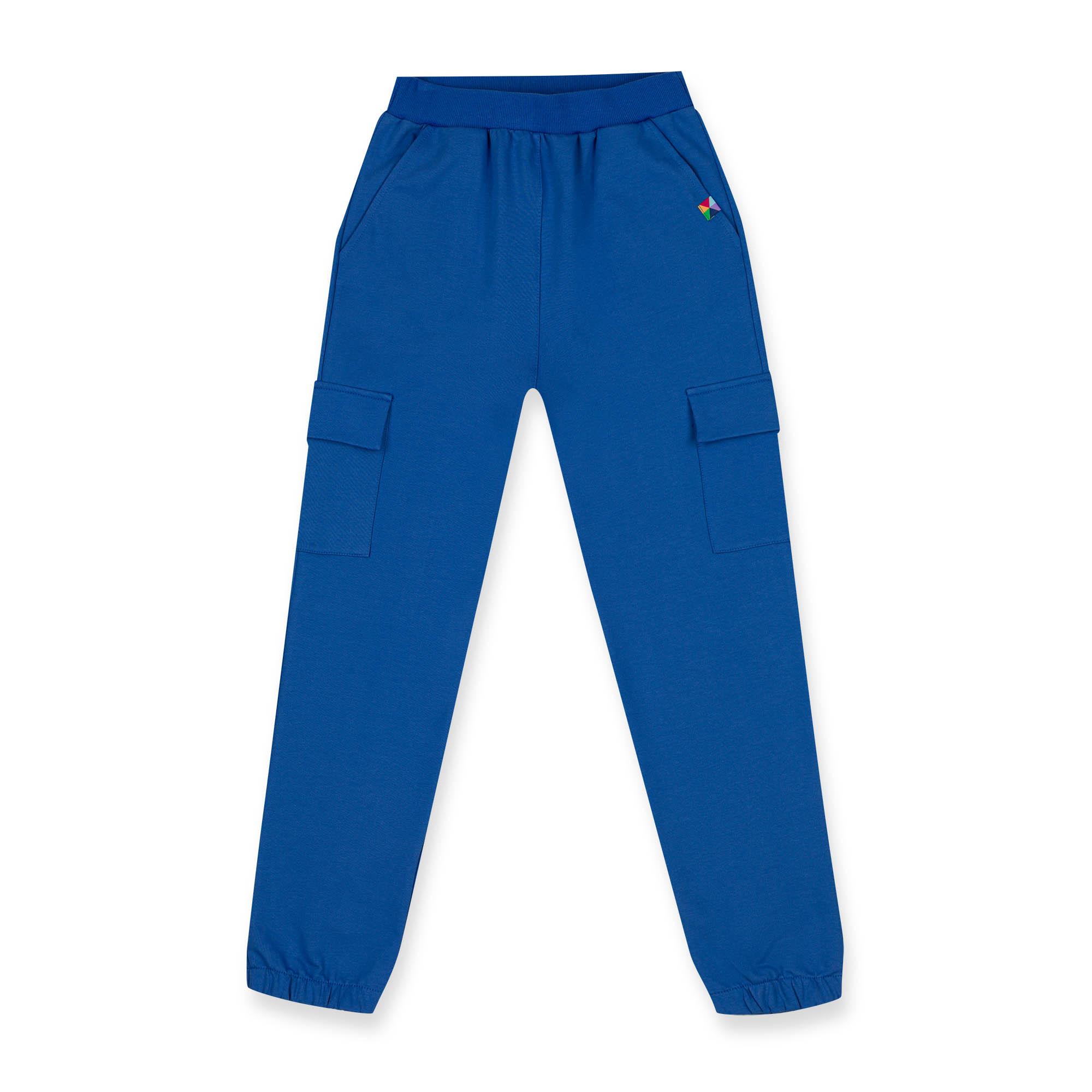 Niebieskie spodnie bojówki Junior