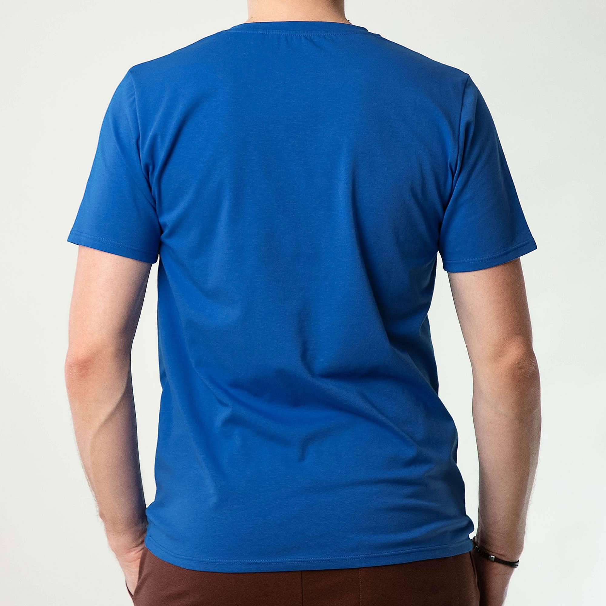 Niebieski T-shirt męski